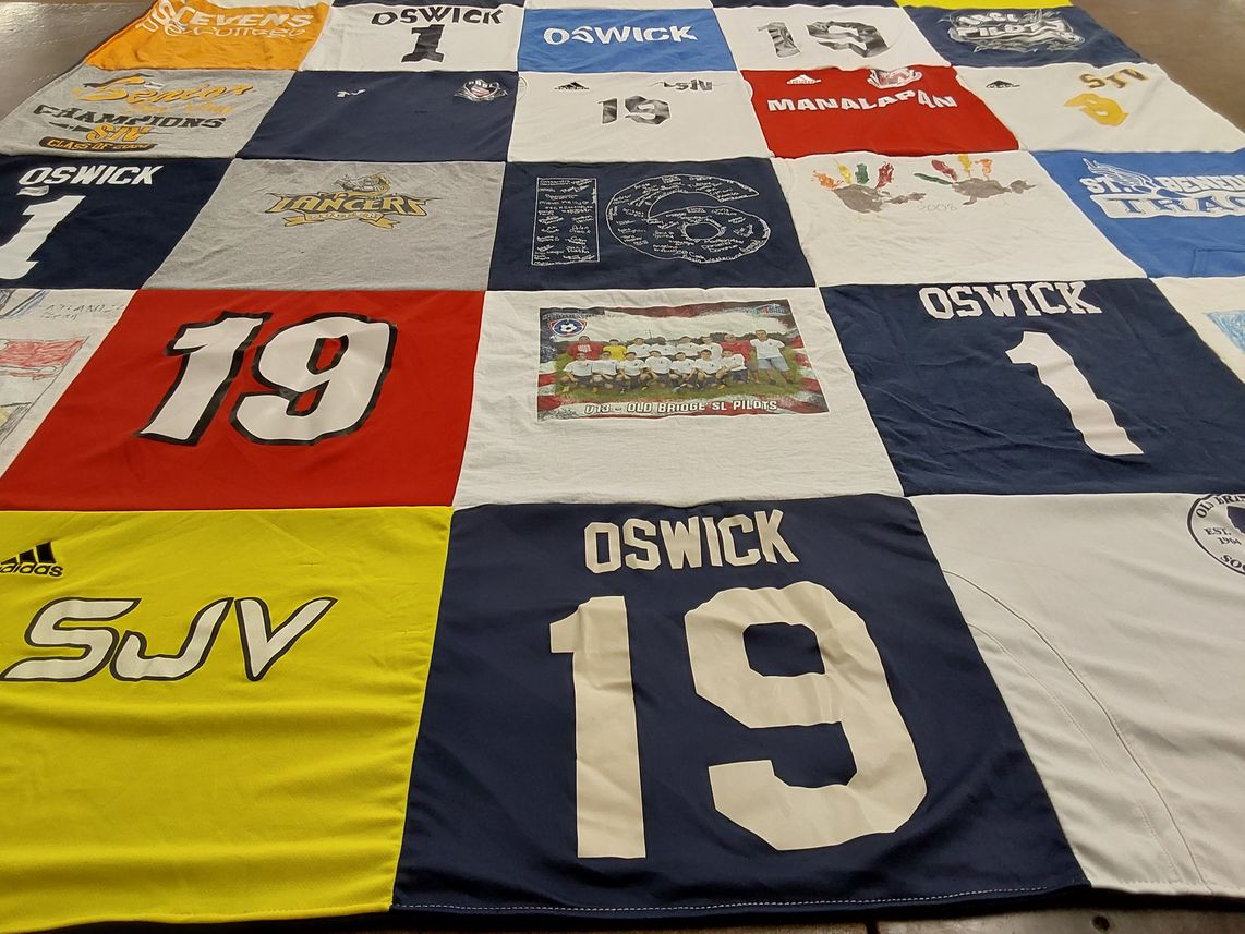 T-shirt quilt featuring lancers, pilots by Kerri from NJ