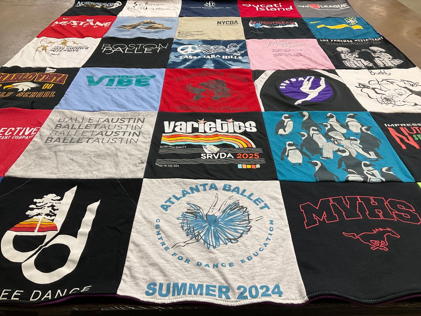 T-shirt quilt from mvhs by Monica from CA