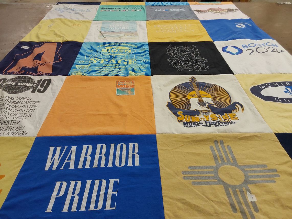 T-shirt quilt with music, festivals themes by Chalres from ME