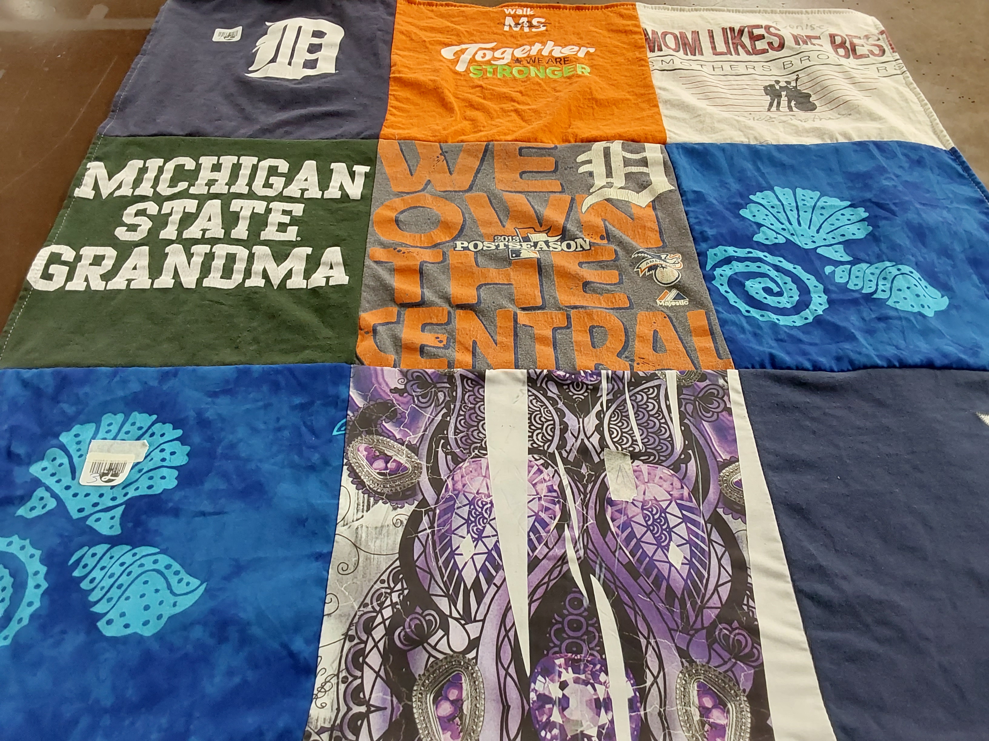 T-shirt quilt from michigan state university by Kristin from MI