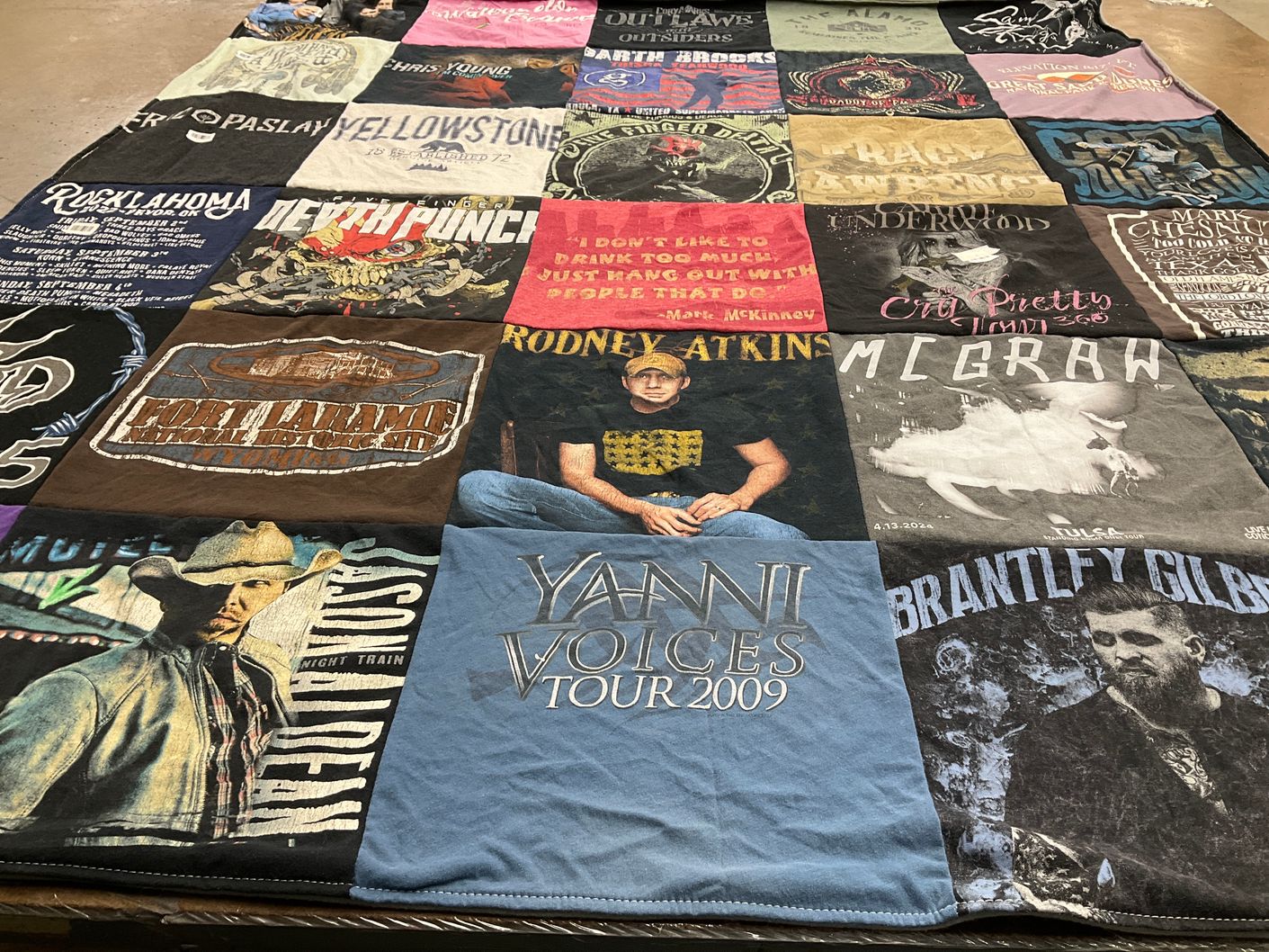 T-shirt quilt with music, country themes by Meagan from OK