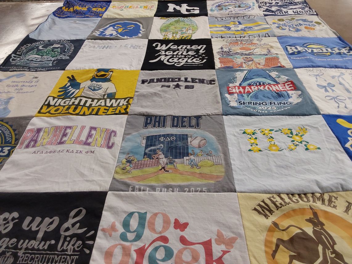 T-shirt quilt from university of north georgia by Elizabeth from GA