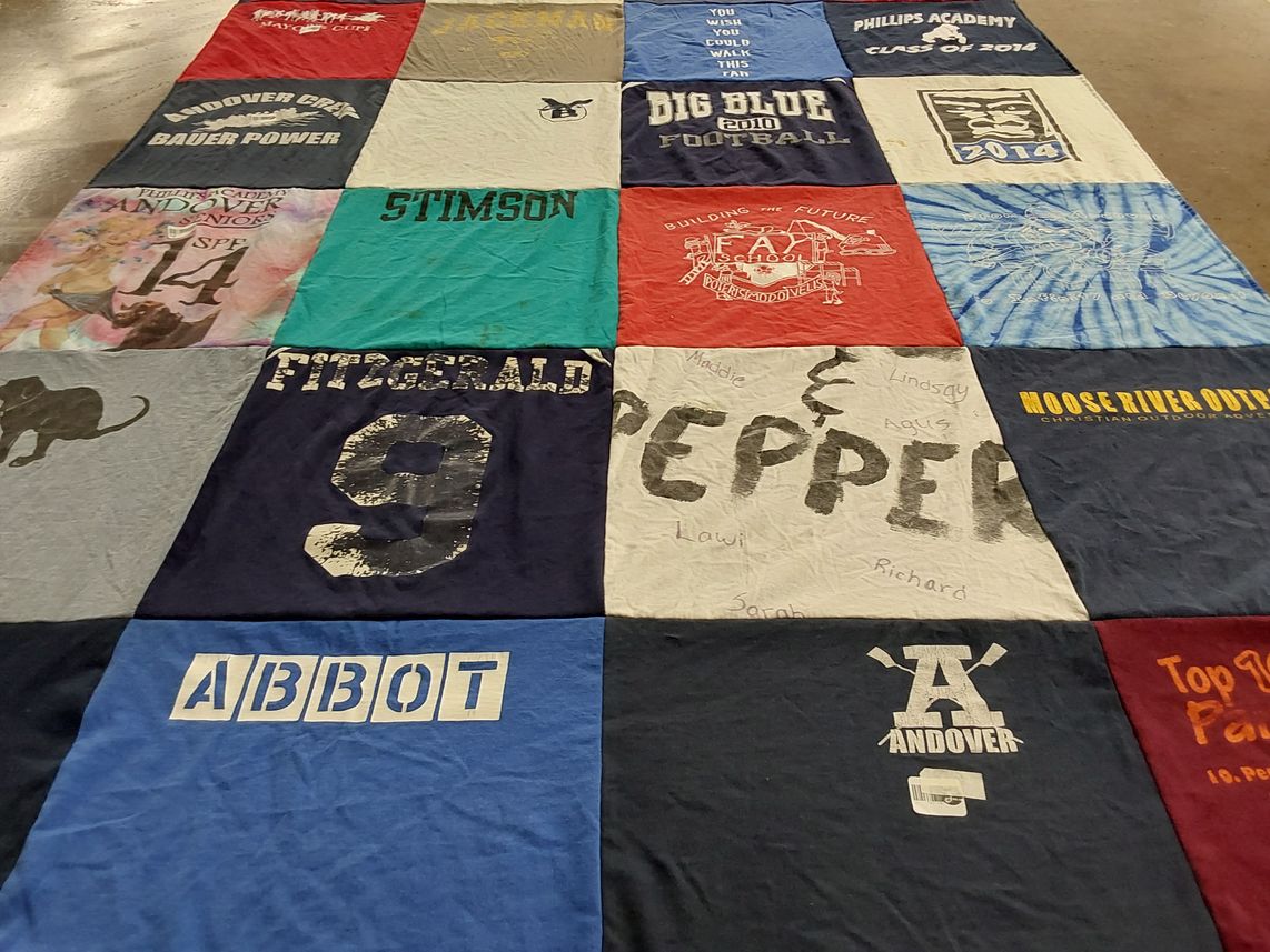 T-shirt quilt from phillips academy by John from MA