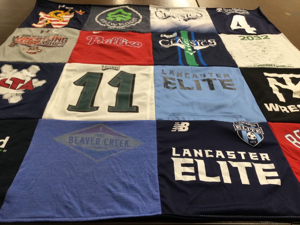 T-shirt quilt featuring lancaster elite soccer club by Bart from PA