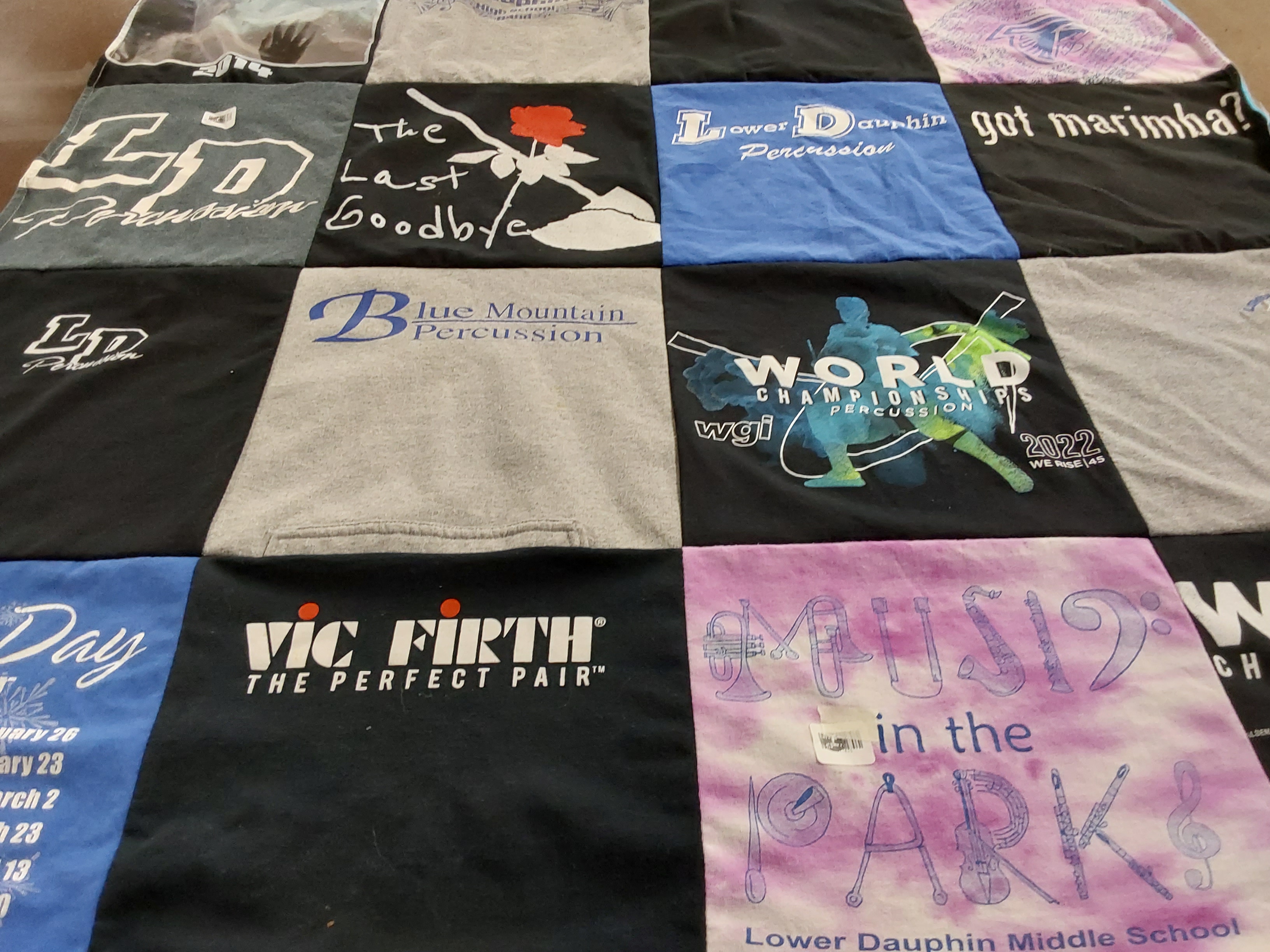 T-shirt quilt from lower dauphin middle school by Lisa from PA