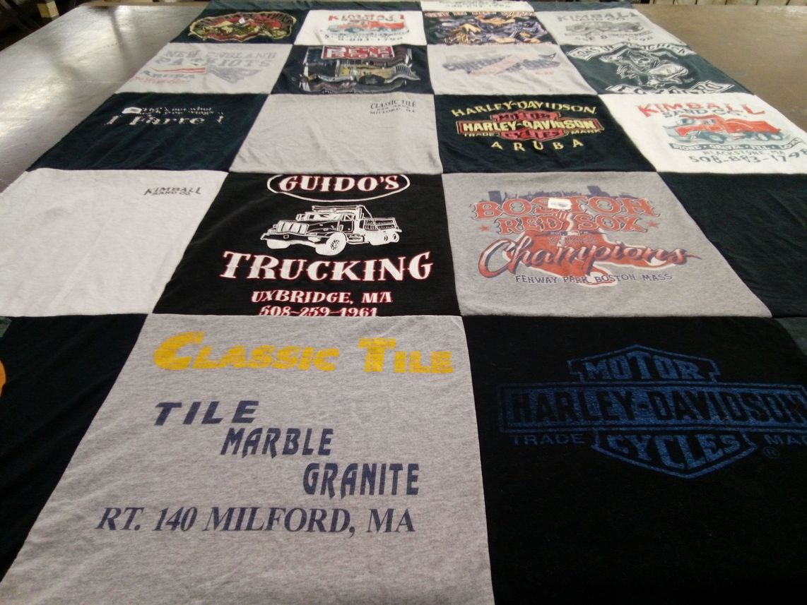 T-shirt quilt featuring boston red sox by Denise from MA