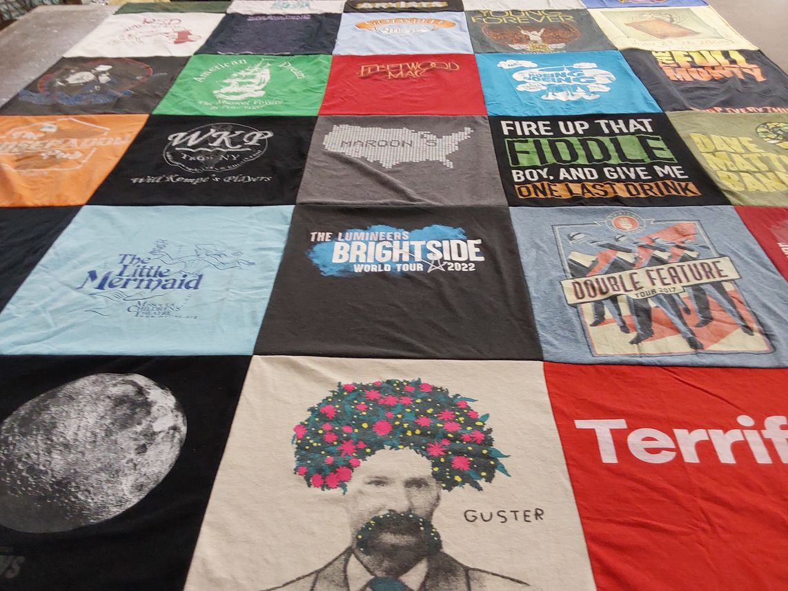 T-shirt quilt from theater company by michael from NY