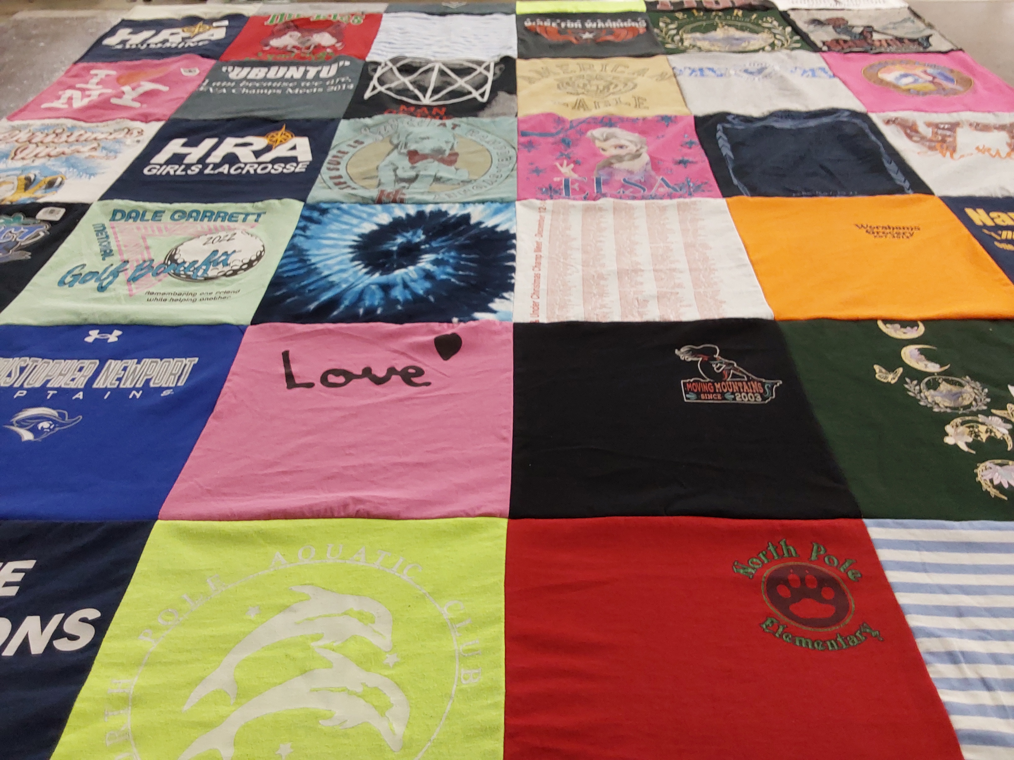 T-shirt quilt featuring hrc girls lacrosse by Sandra from VA