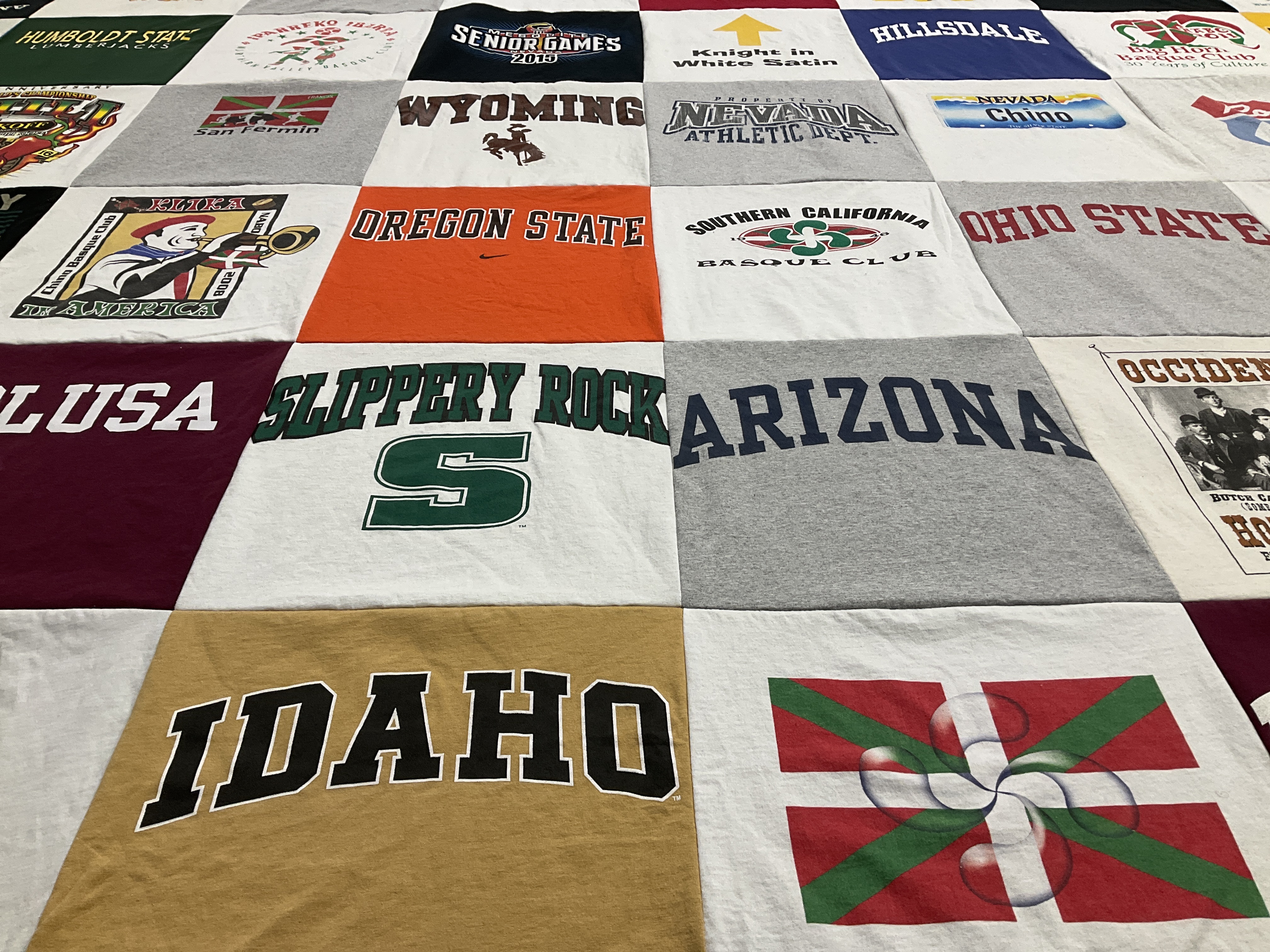 T-shirt quilt from slippery rock university, oregon state university by Mike from NV