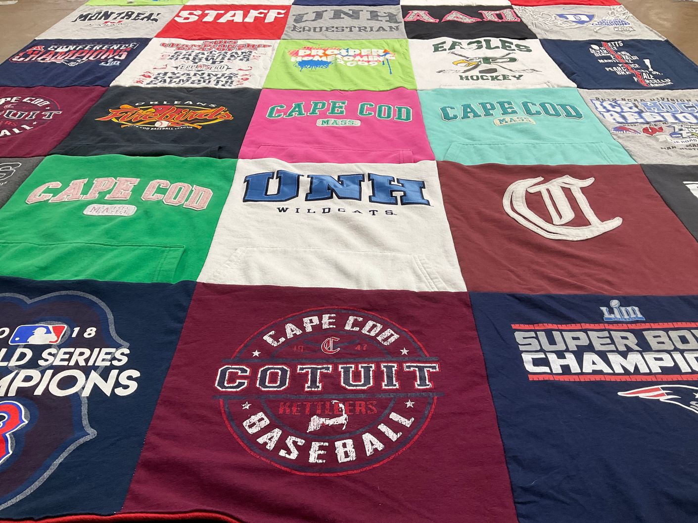 T-shirt quilt featuring cotuit kettlers by Kelli from NC
