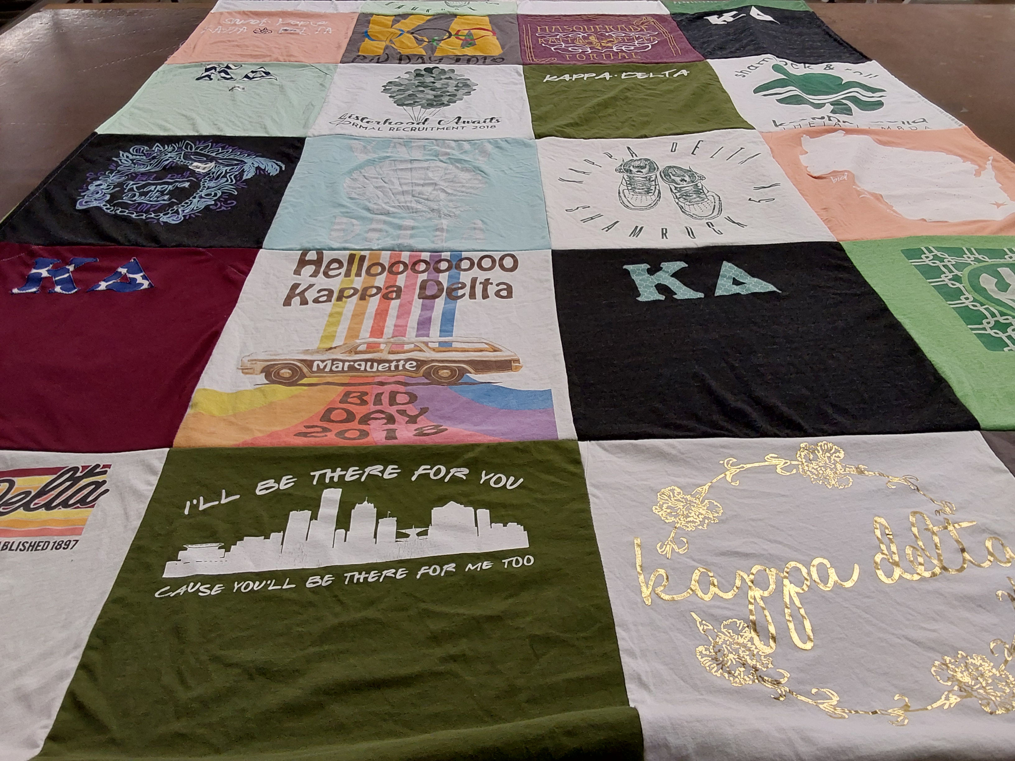 T-shirt quilt from marquette university by Emily from IL