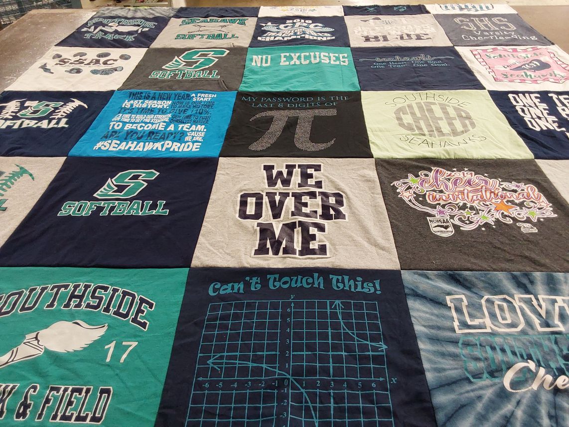 T-shirt quilt featuring southside by Melissa from NC