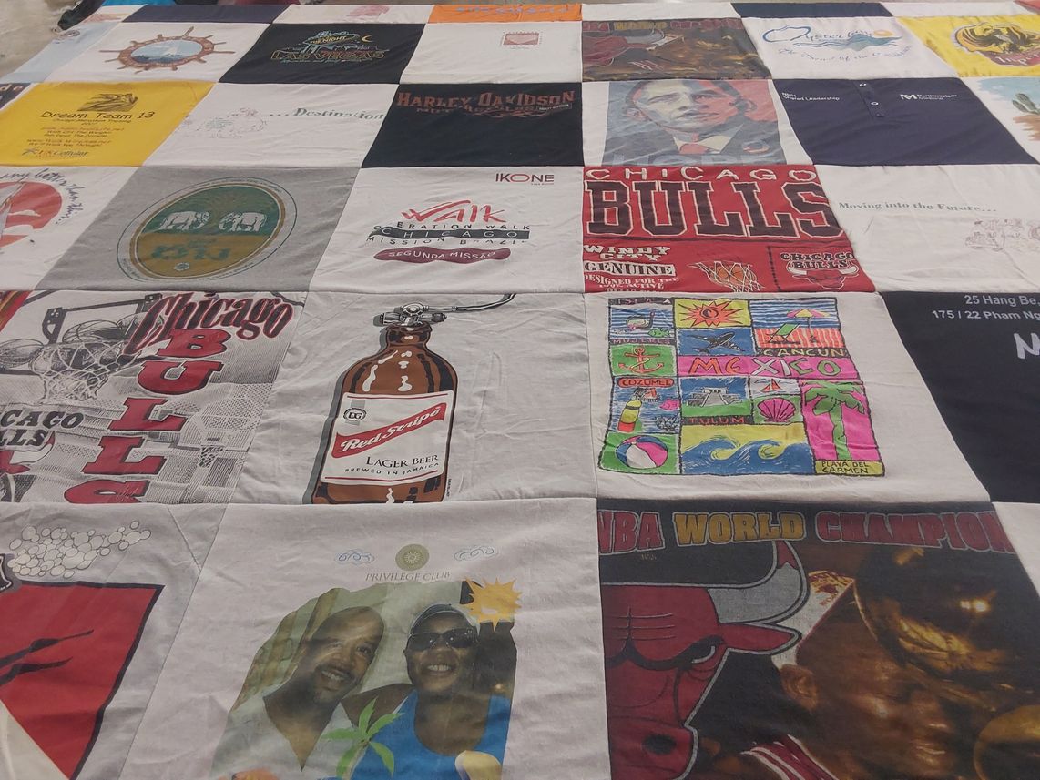 T-shirt quilt featuring chicago bulls by Misty from IL