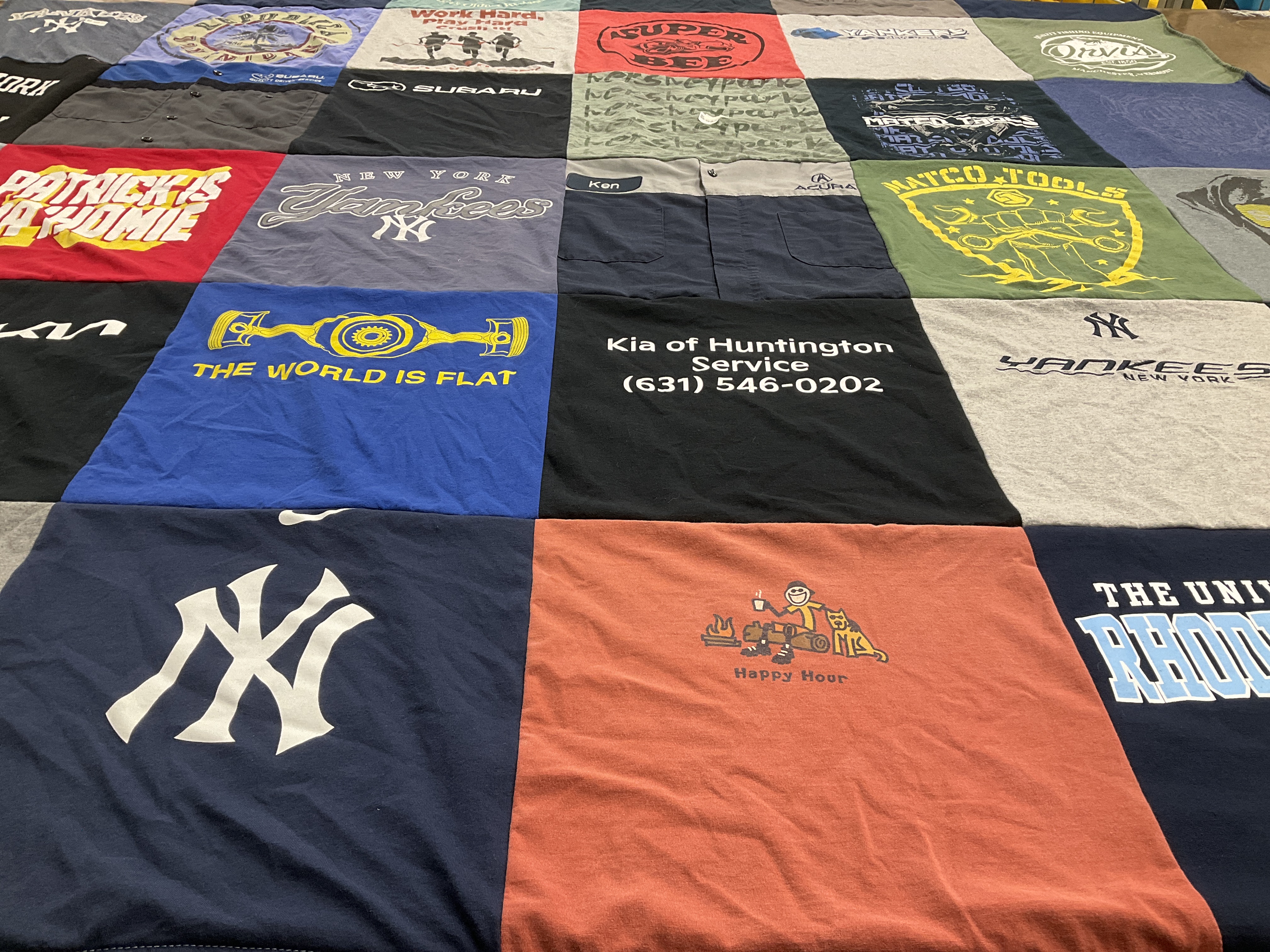 T-shirt quilt featuring new york yankees by Kyle from NY