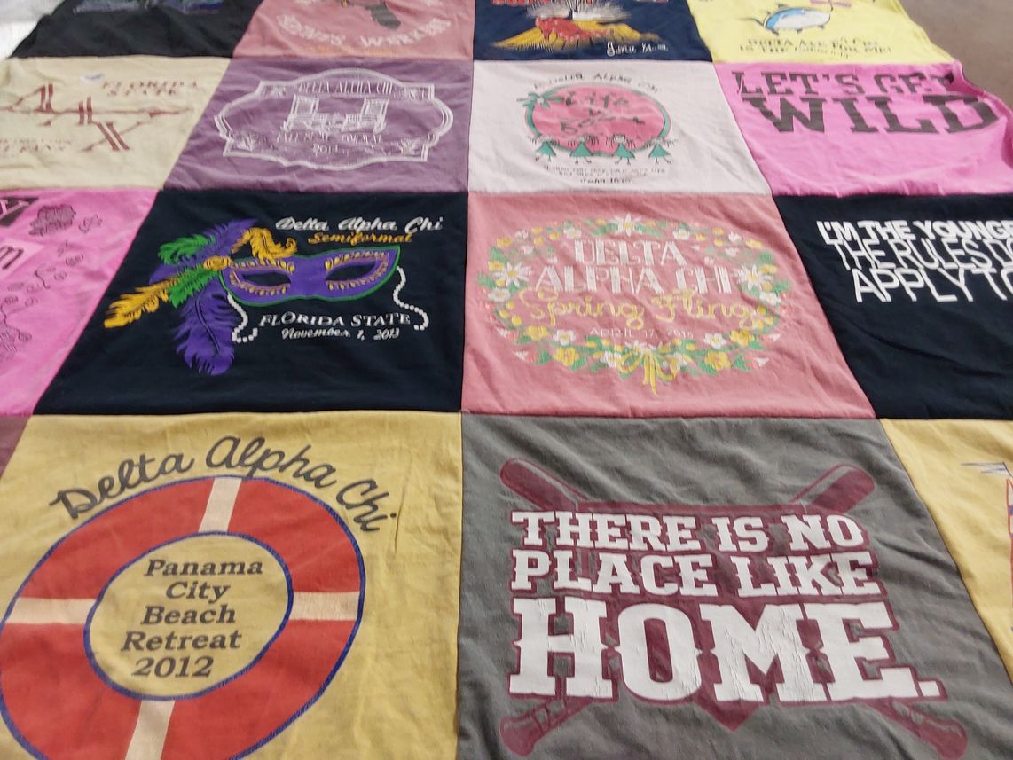 T-shirt quilt from florida state university by Sharon from FL