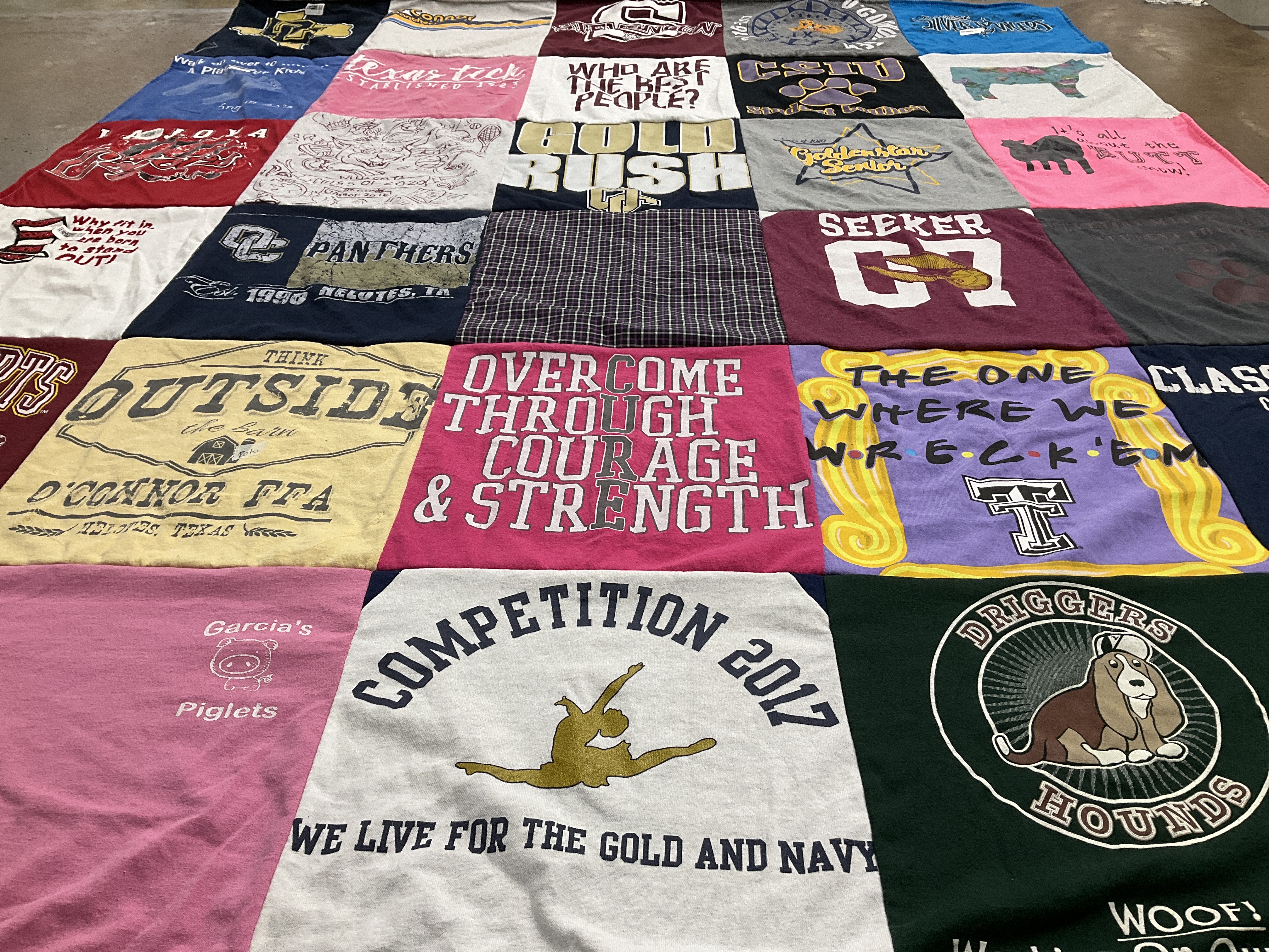T-shirt quilt featuring driggers hounds by Amanda from TX