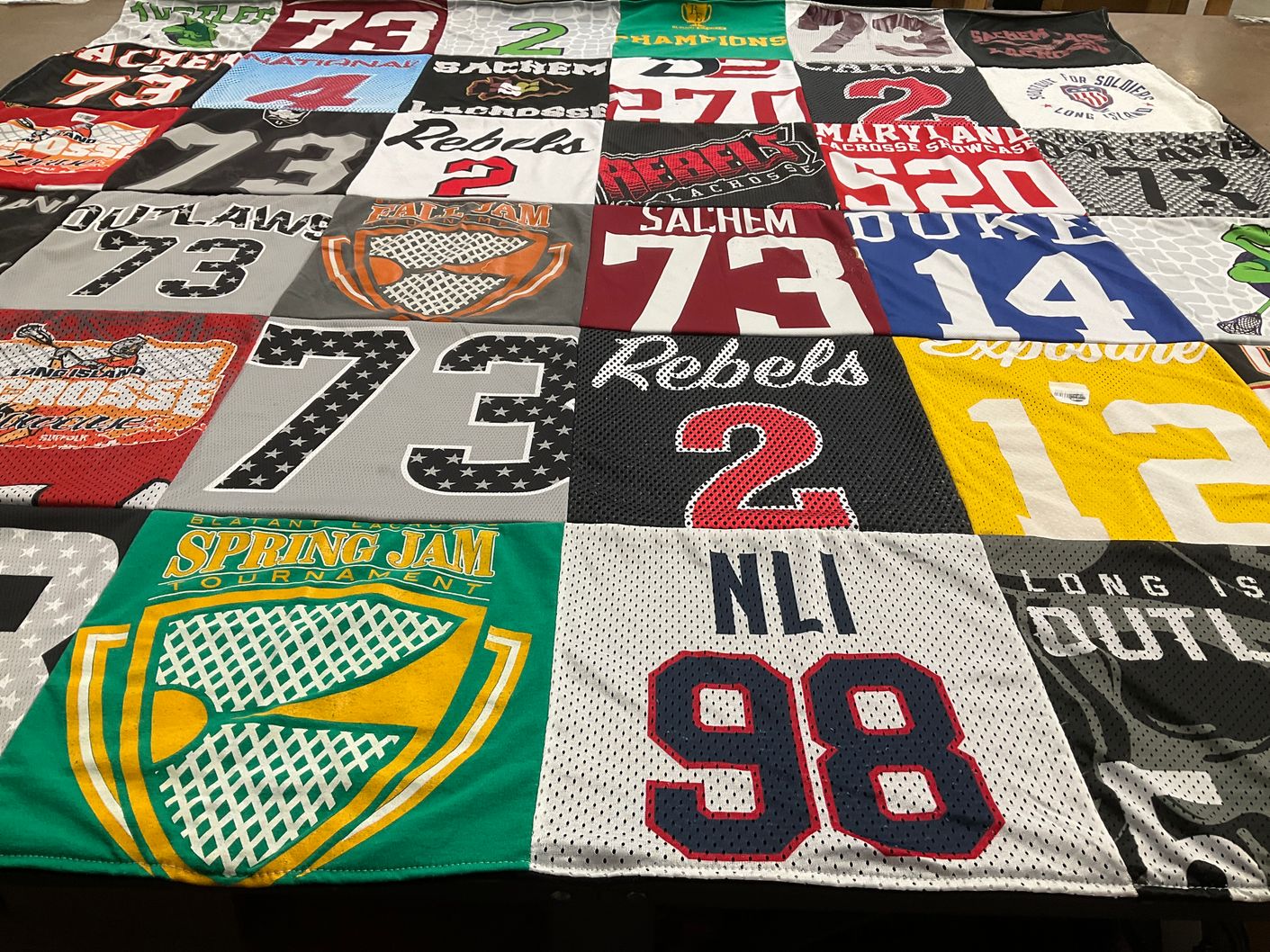 T-shirt quilt featuring rebels, outlaws by Krista from NY