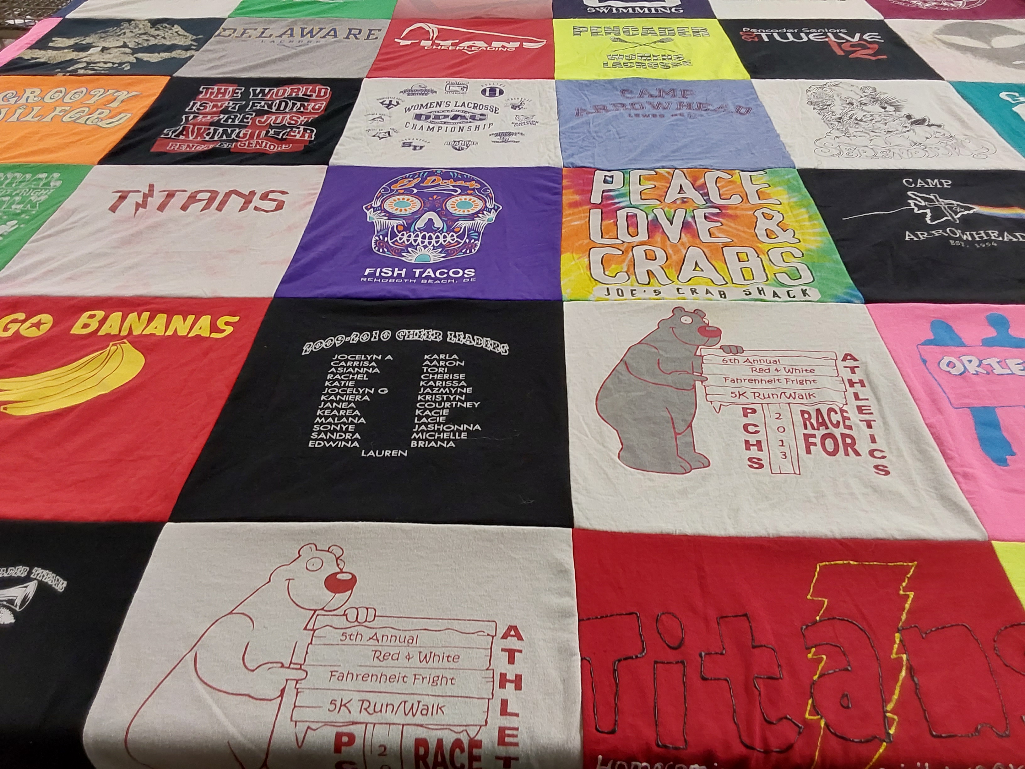 T-shirt quilt featuring titans by Elizabeth from NC