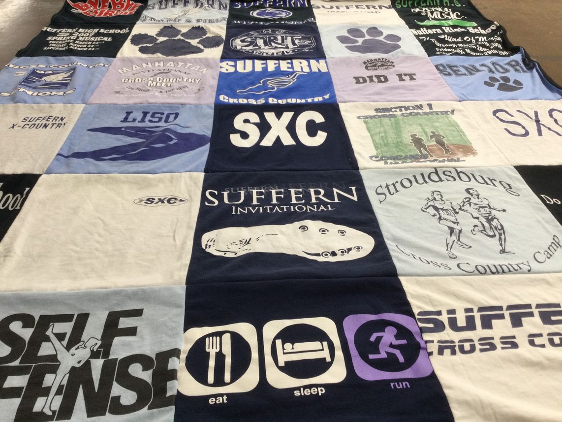 T-shirt quilt featuring suffern cross country by Alexandra from PA