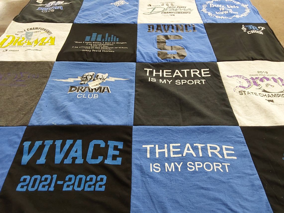 T-shirt quilt from idaho high school by Megan from ID