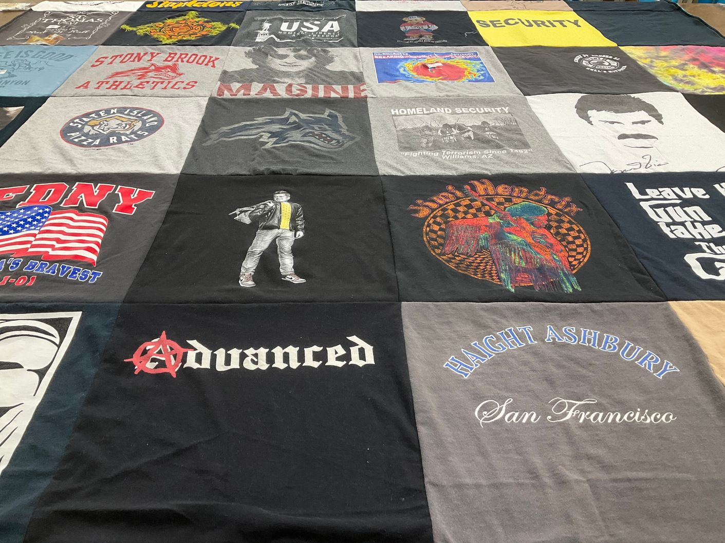 T-shirt quilt featuring staten island rattlers by Liz from NJ