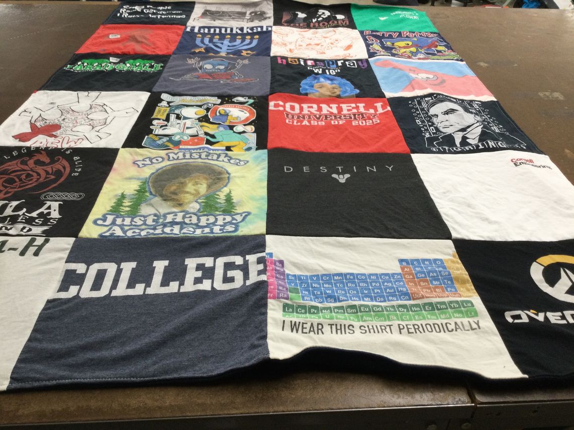 T-shirt quilt from cornell university by Marcia from NY
