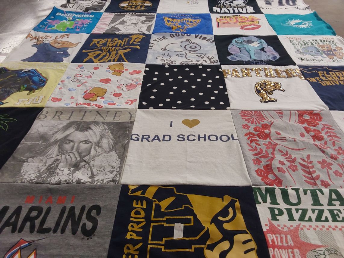 T-shirt quilt featuring miami marlins by Luis from FL