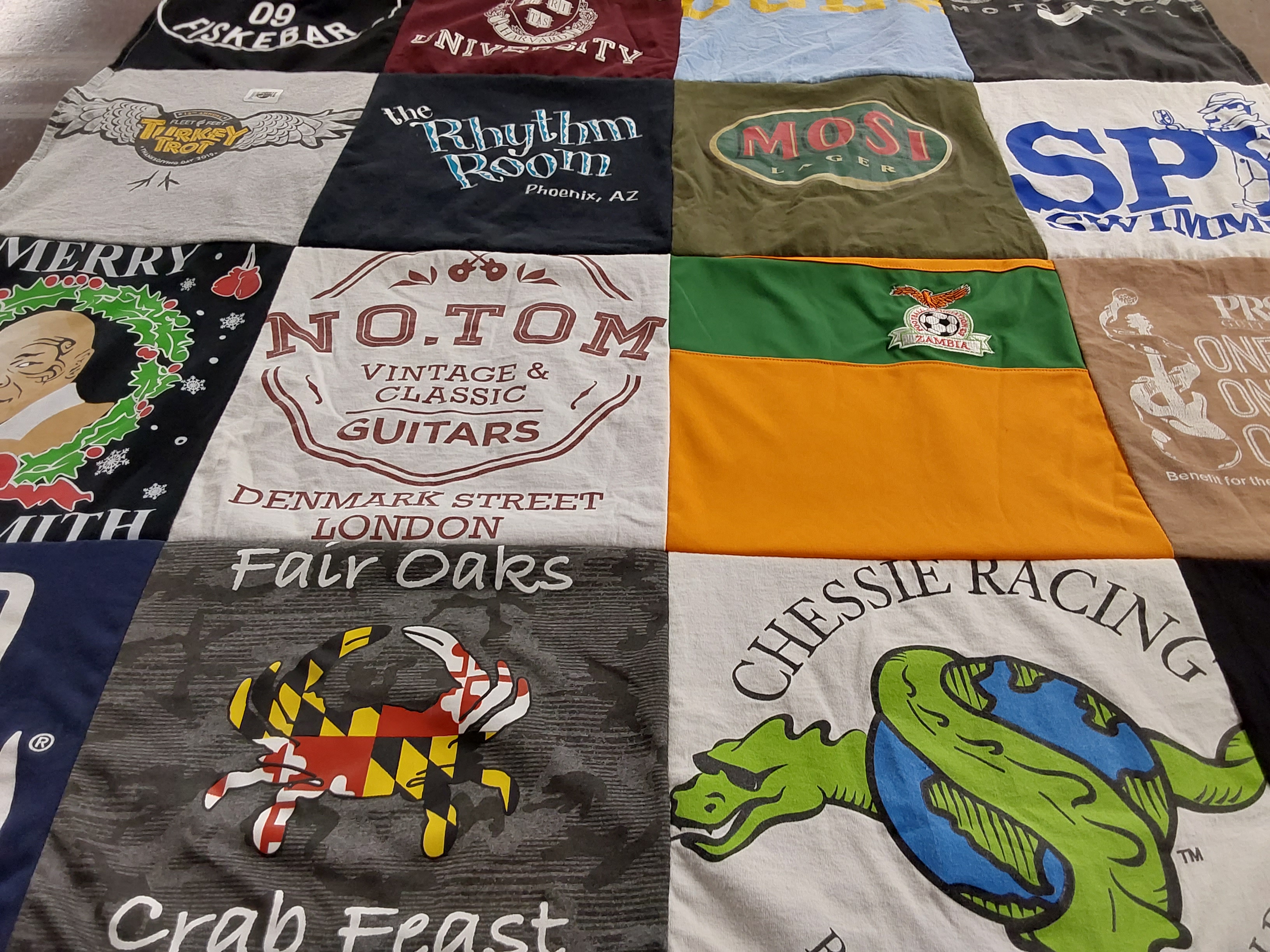 T-shirt quilt featuring swimming team by robert from MD