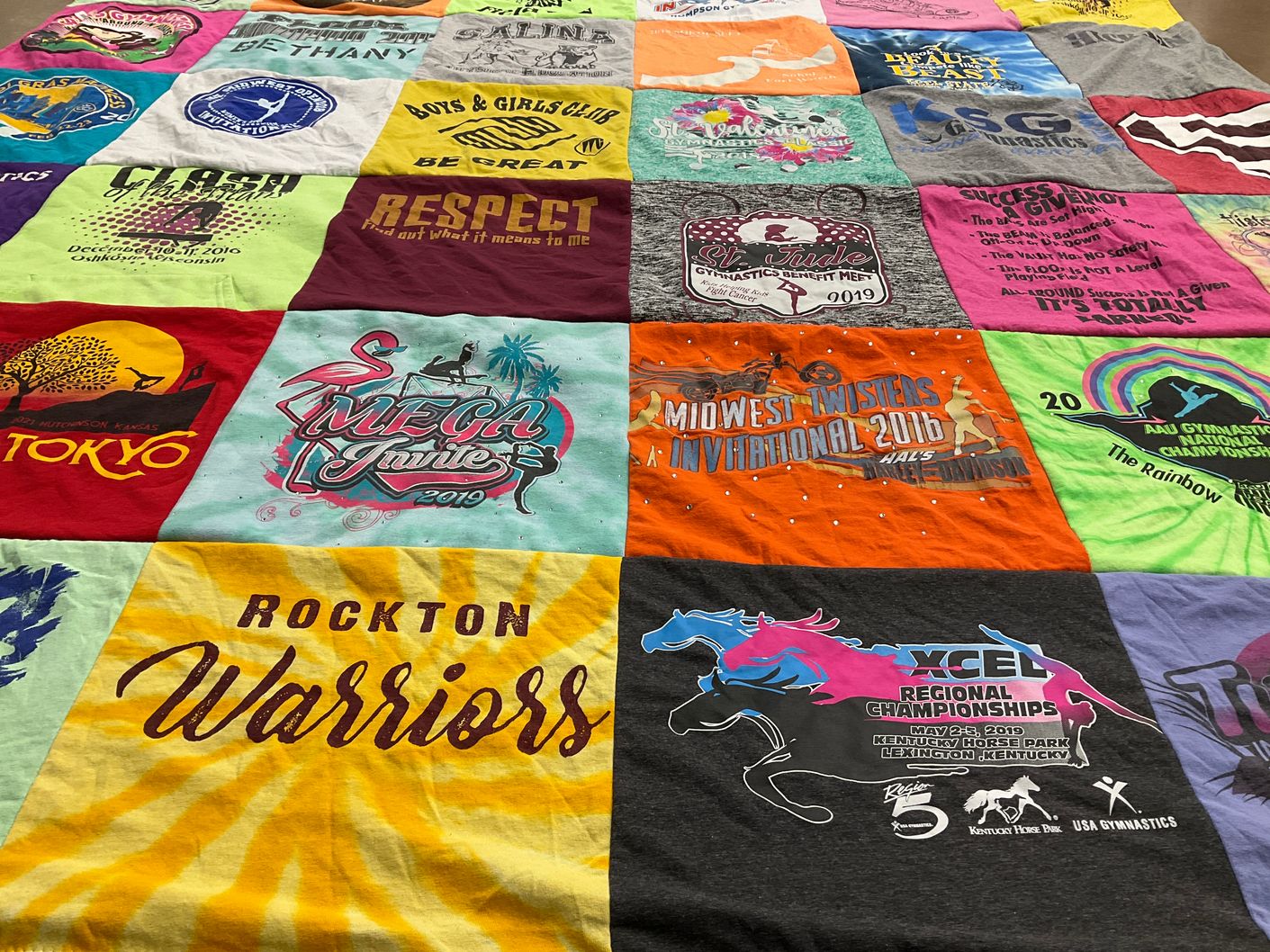 T-shirt quilt from rockton warriors by Cherise from KS