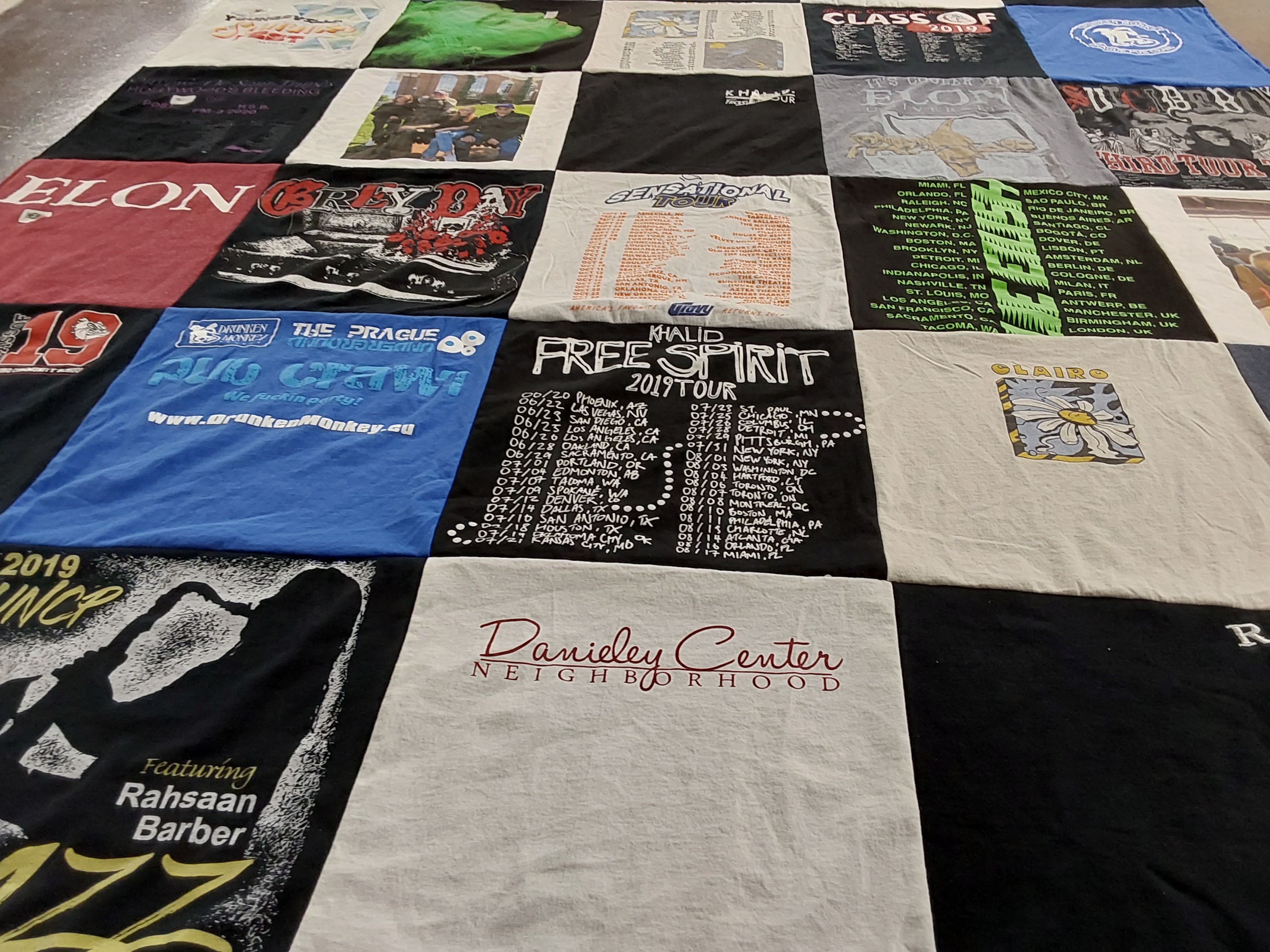 T-shirt quilt from elon university by Renee from NC