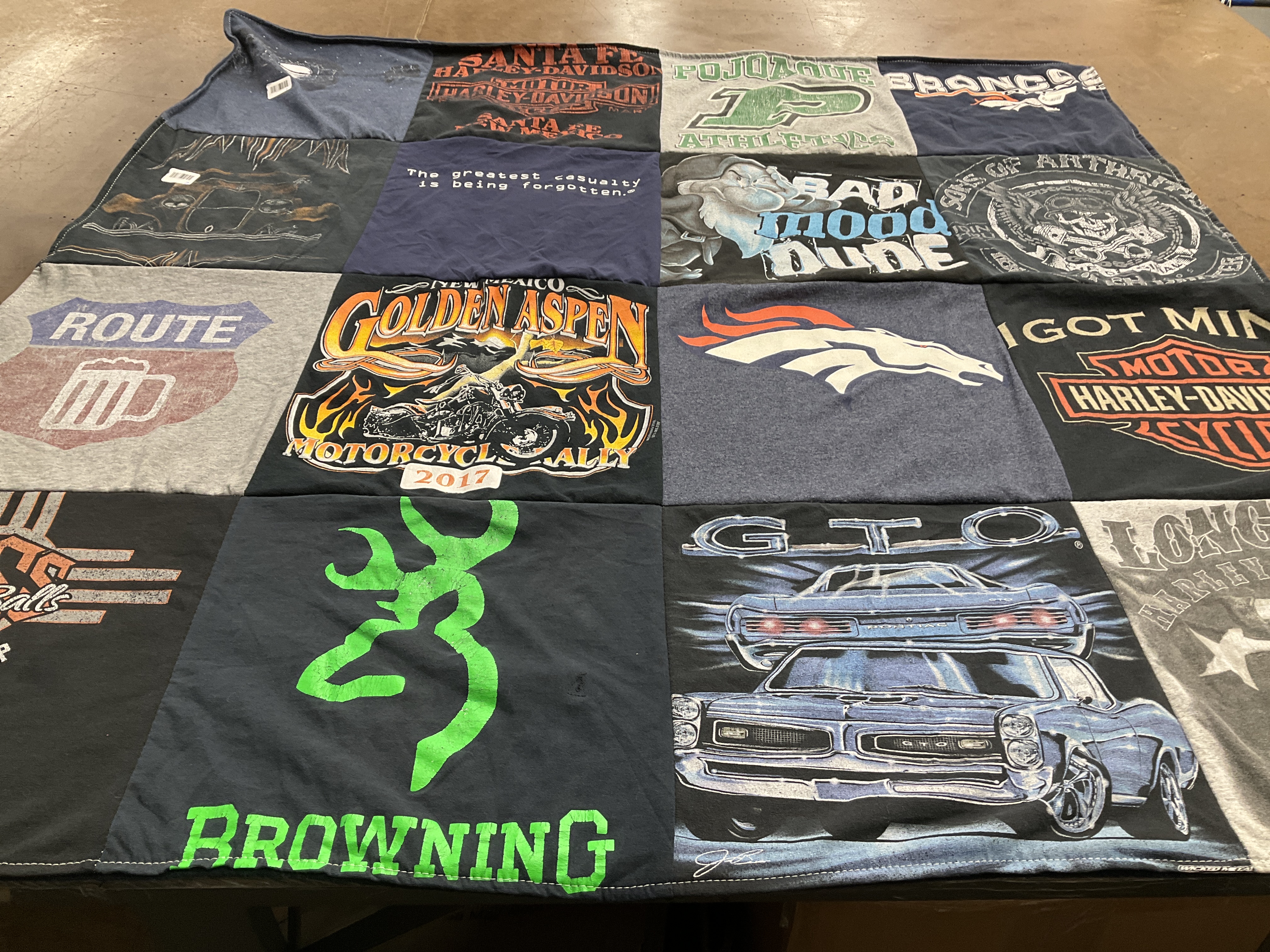 T-shirt quilt featuring denver broncos by All from NM