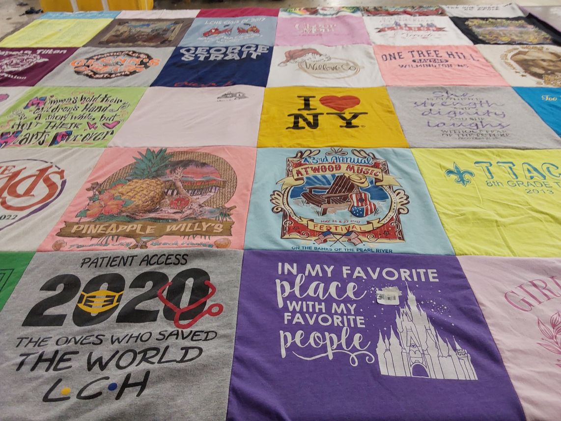 T-shirt quilt from ttac middle school by Courtney from MS