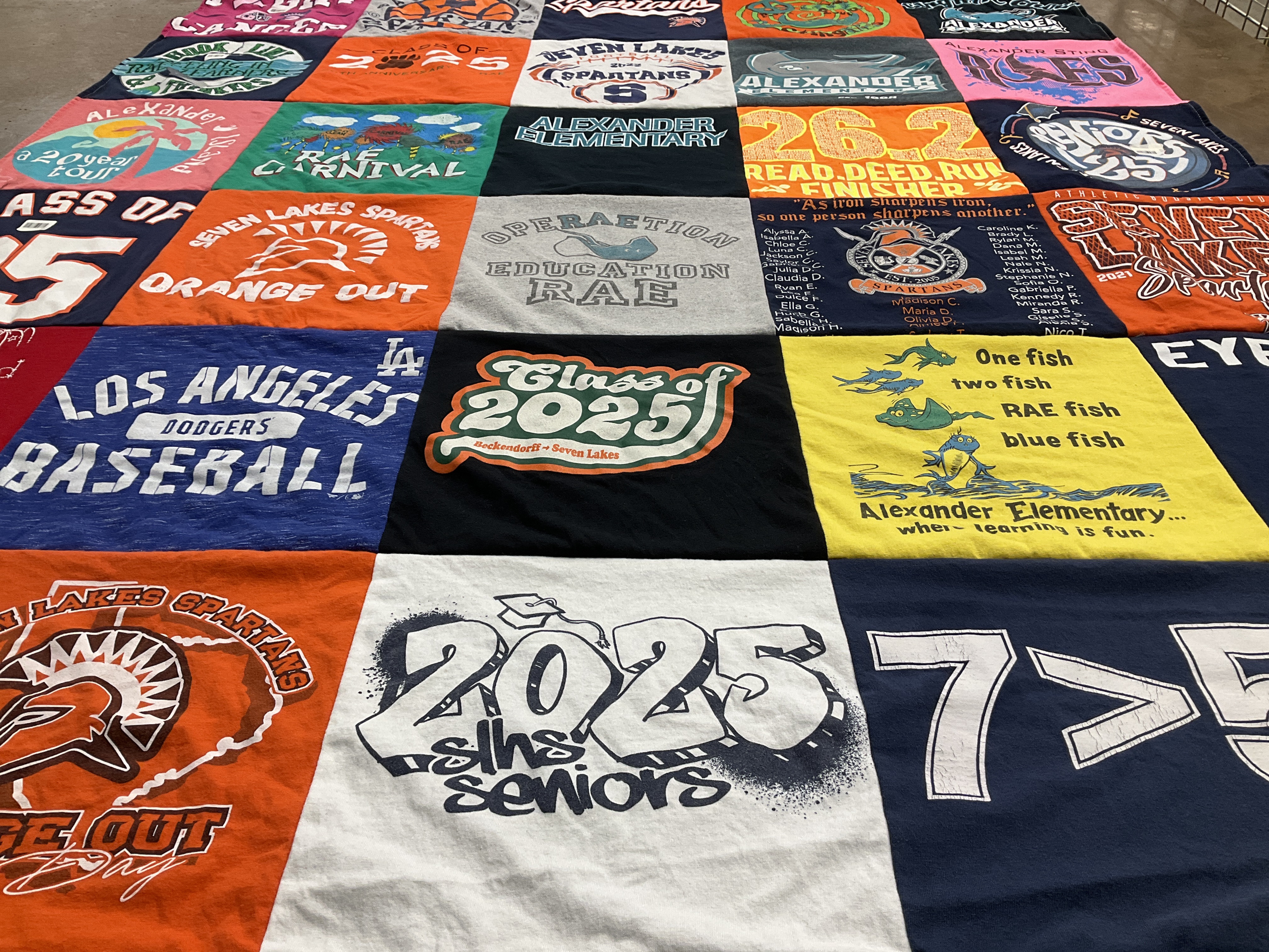 T-shirt quilt featuring los angeles dodgers by Holly from TX