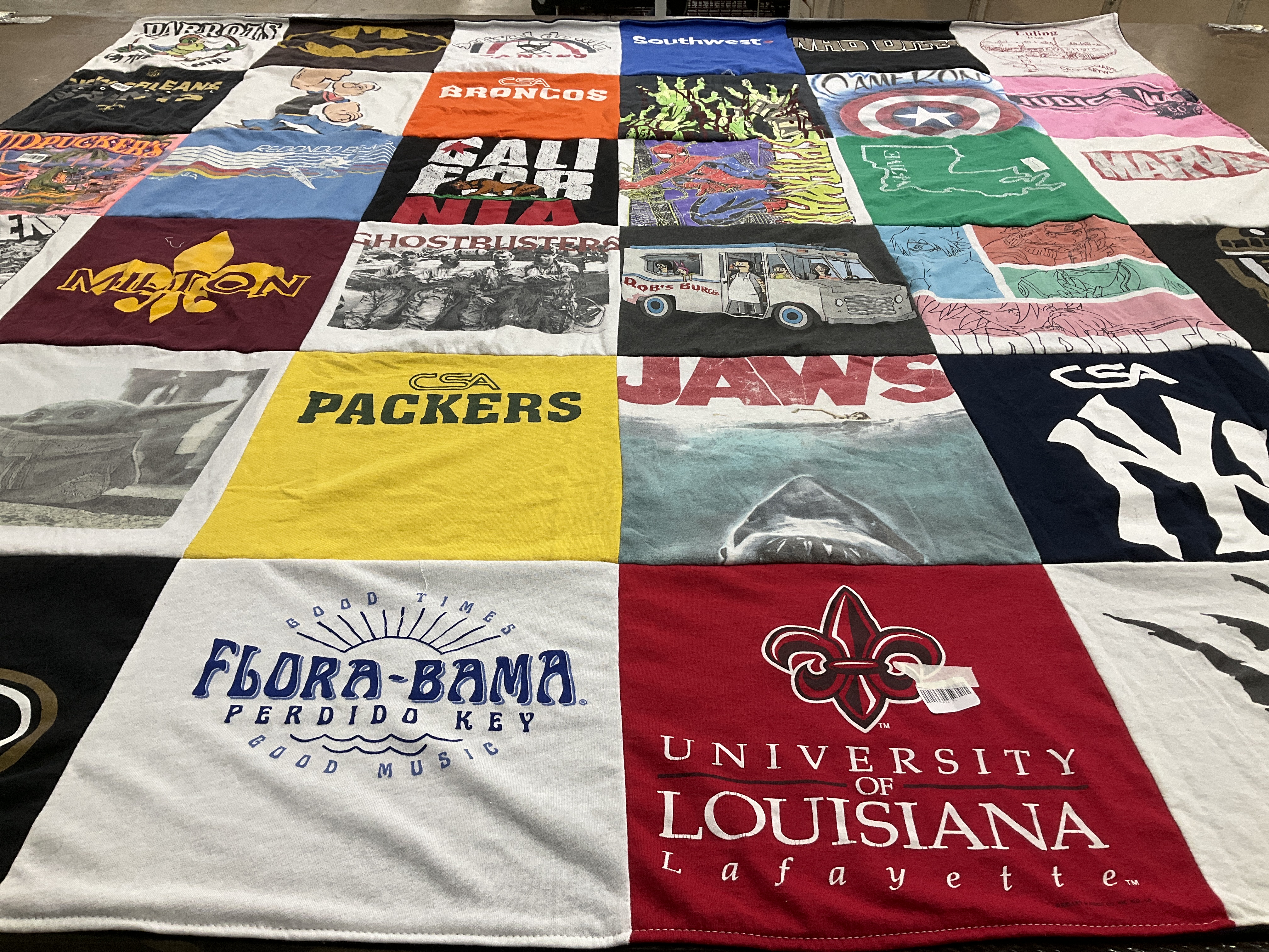 T-shirt quilt featuring green bay packers by Jessica from TX