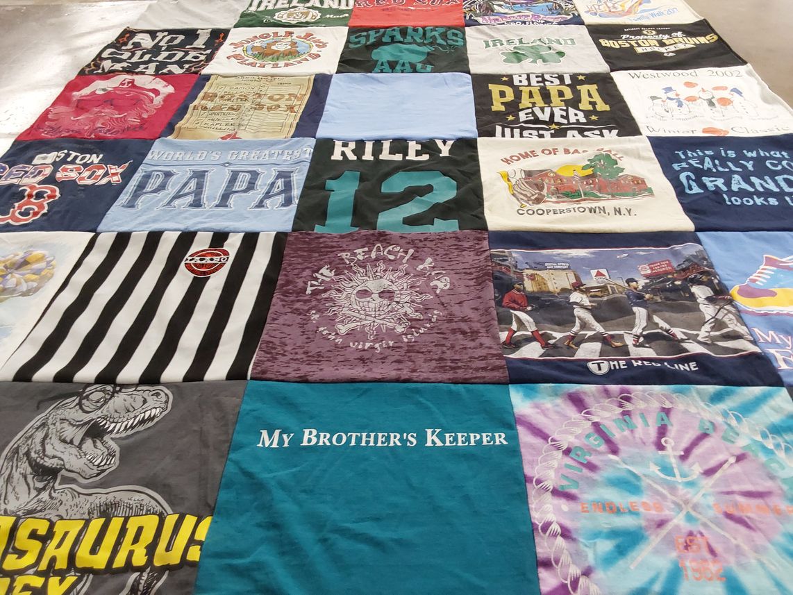T-shirt quilt featuring boston red sox by Deborah from MA