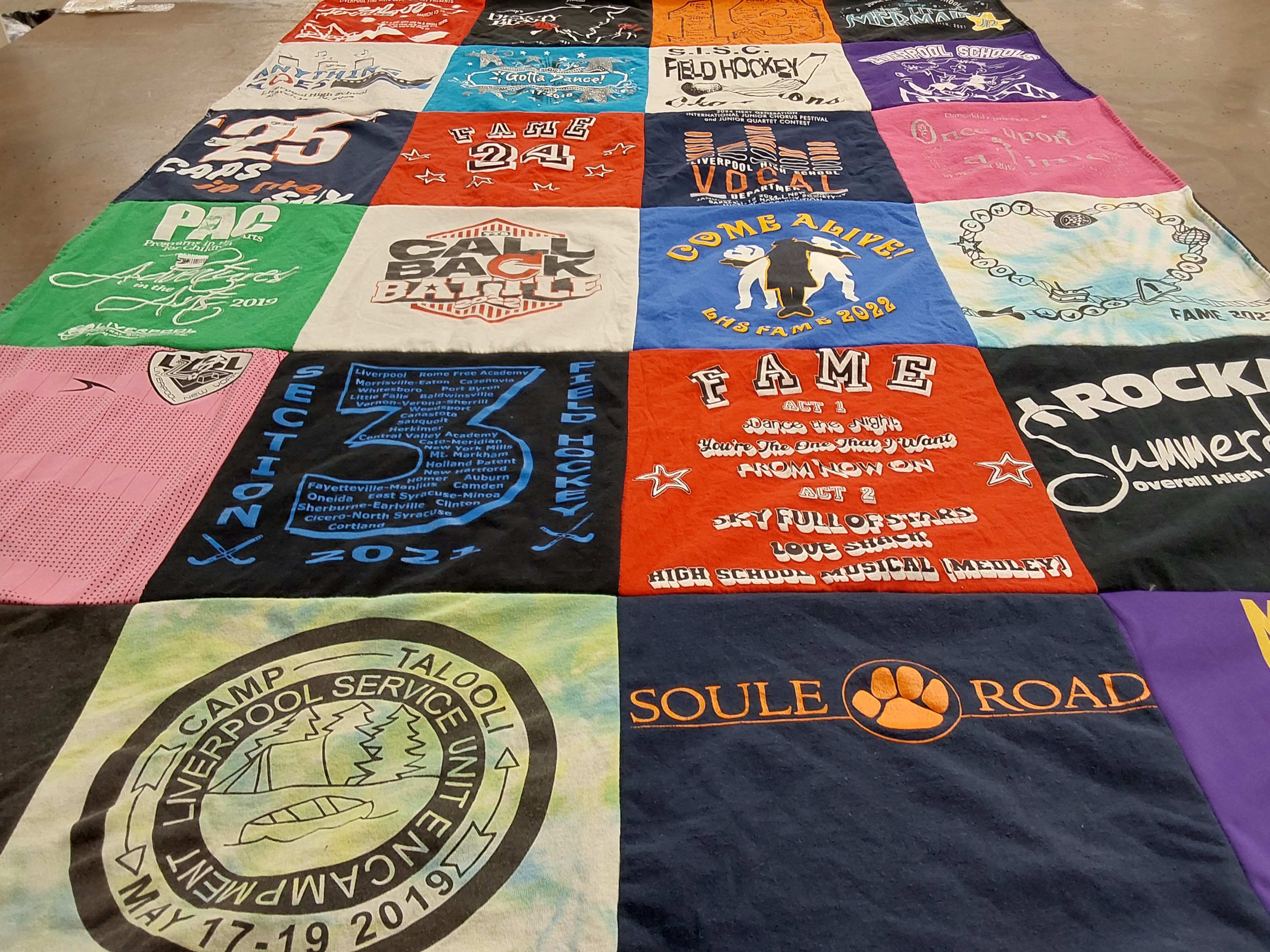 T-shirt quilt featuring liverpool field hockey team by Amy from NY
