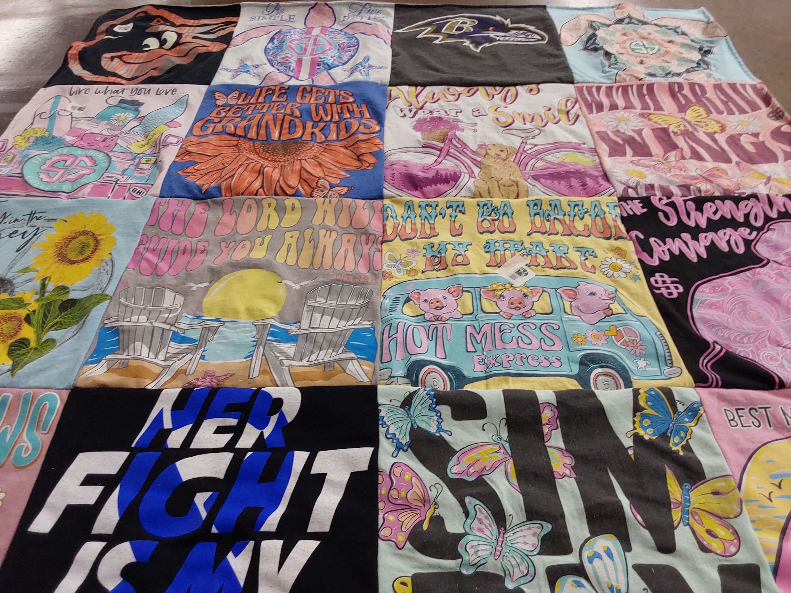 T-shirt quilt featuring baltimore ravens by Shirley from MD