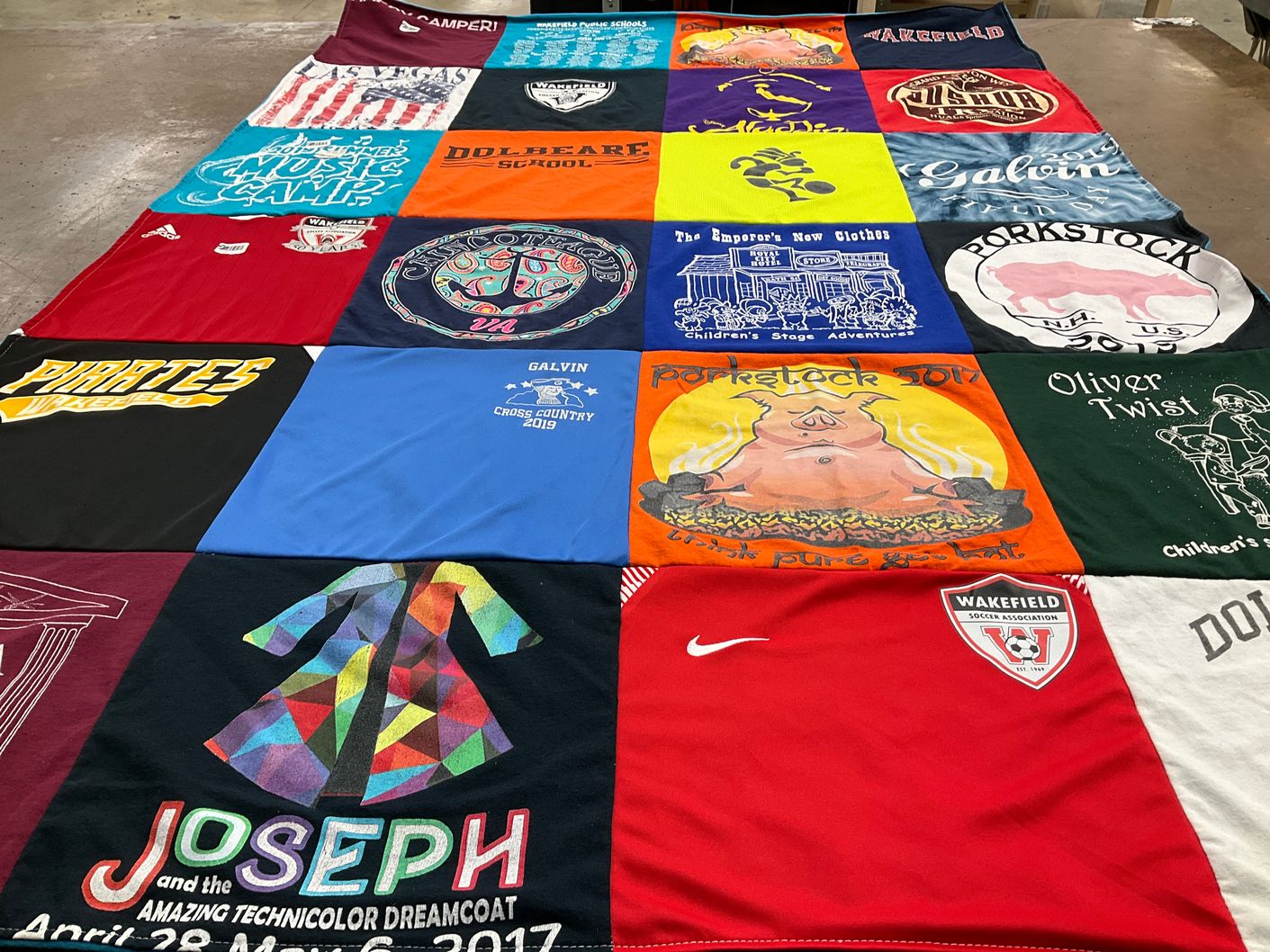 T-shirt quilt from galvin middle school, dolbear school by Kerianne from MA
