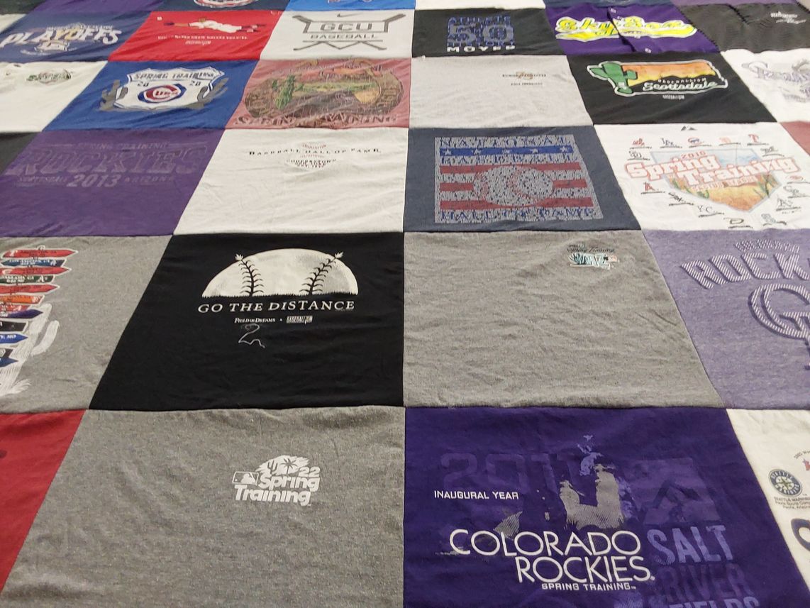 T-shirt quilt featuring colorado rockies by Joanne from CO