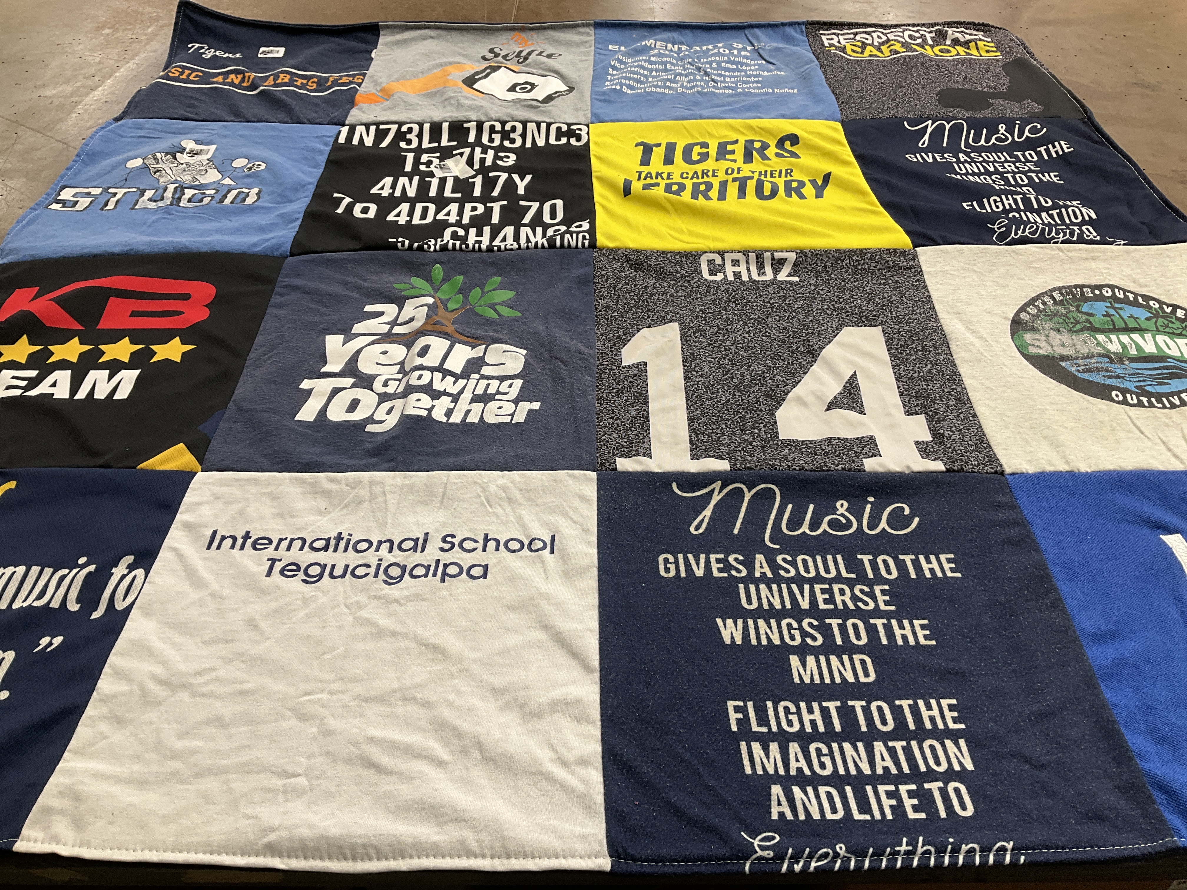 T-shirt quilt from international school tegucigalpa by cruz, from SC