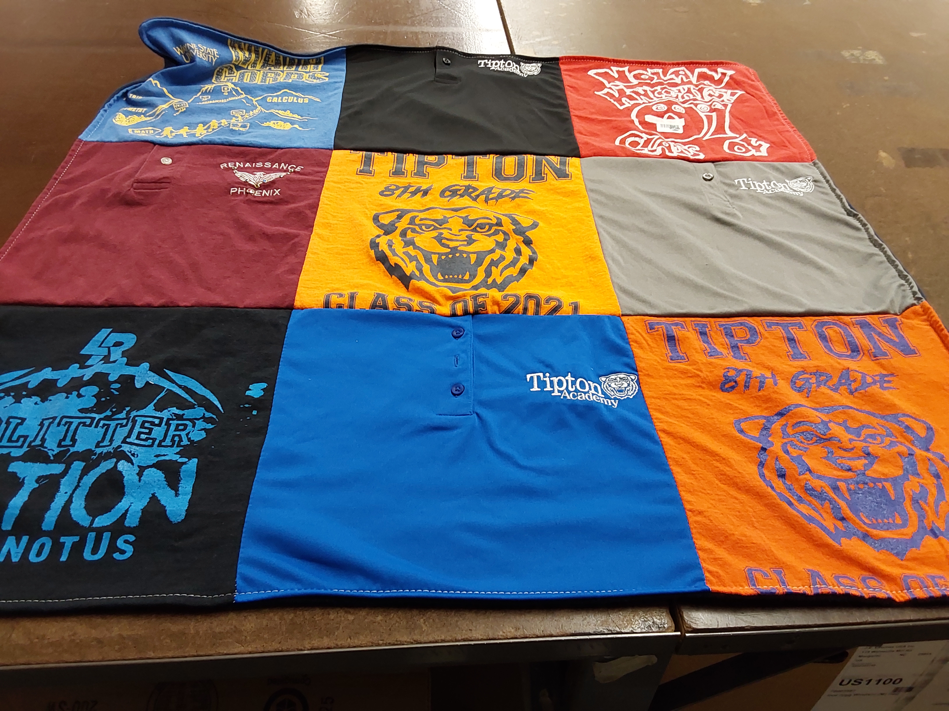 T-shirt quilt from tipton academy by Ricki from MI