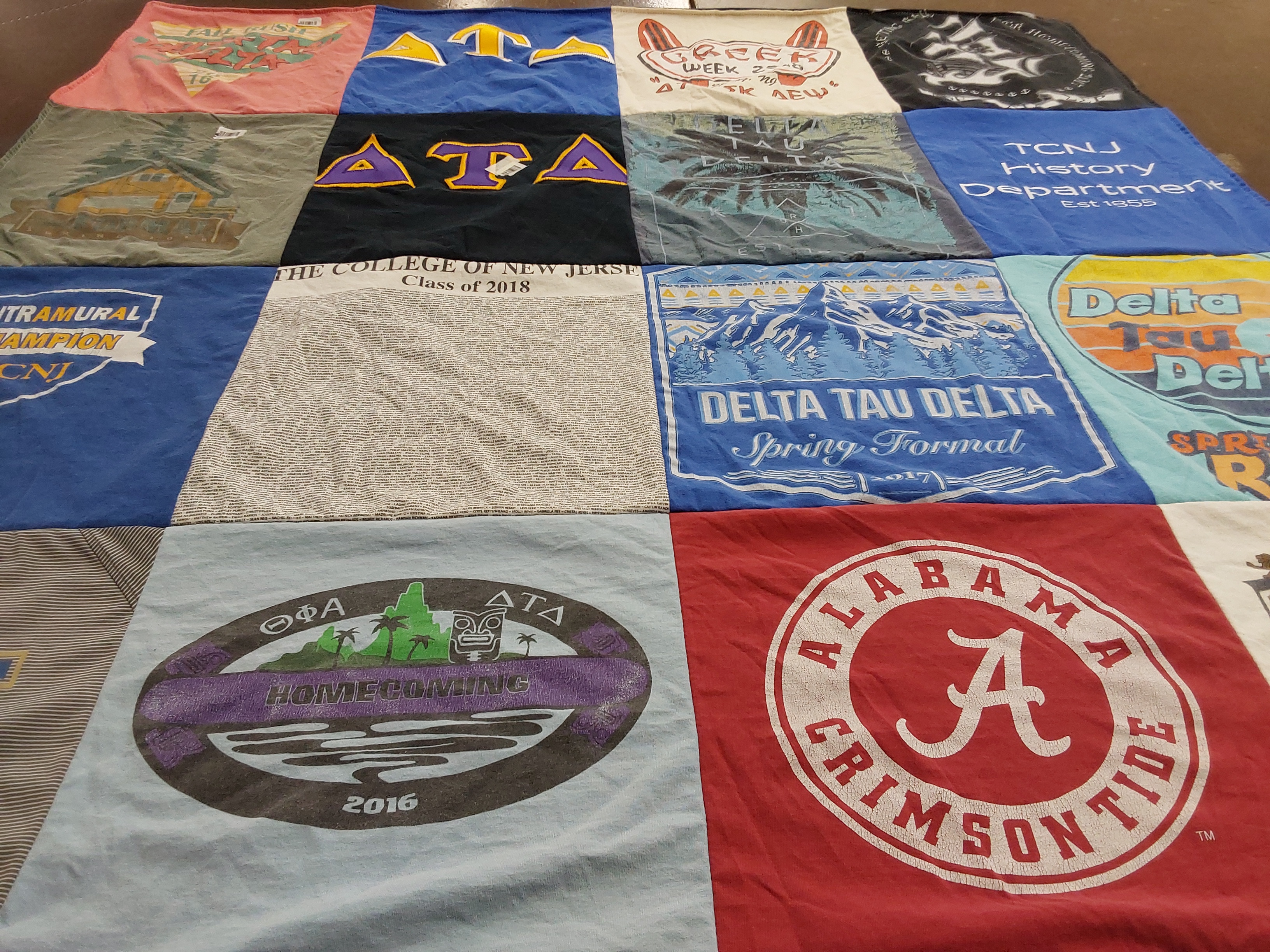 T-shirt quilt featuring alabama crimson tide by Ellen from VA