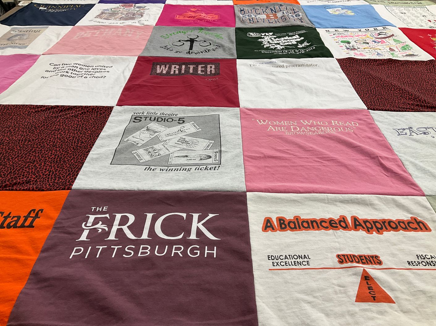 T-shirt quilt from bucknell university by LIsa from PA