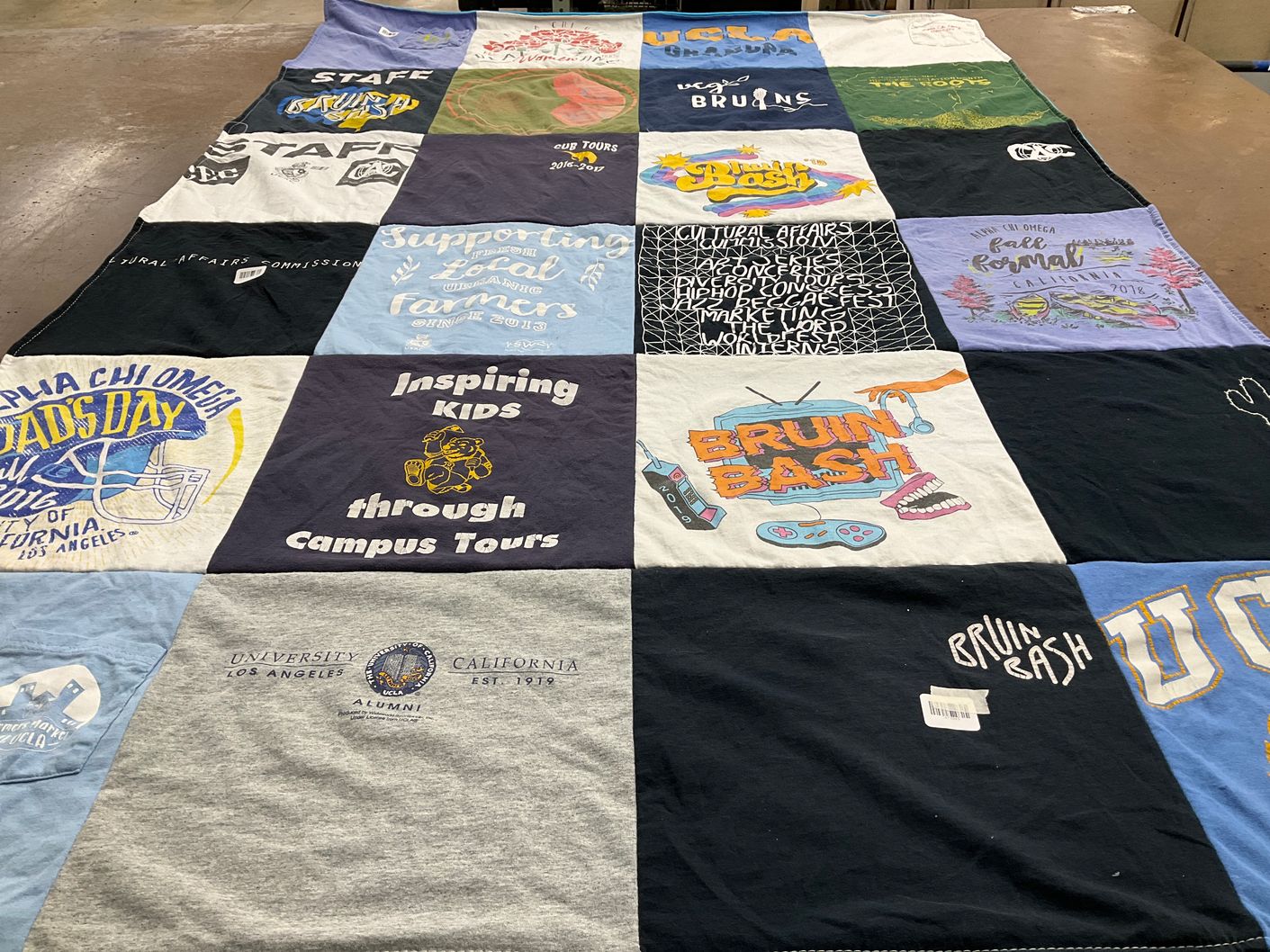 T-shirt quilt featuring bruins by Casey from CA
