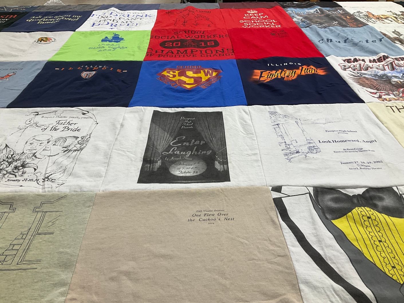 T-shirt quilt featuring illinois fighting illini by Philip from IL