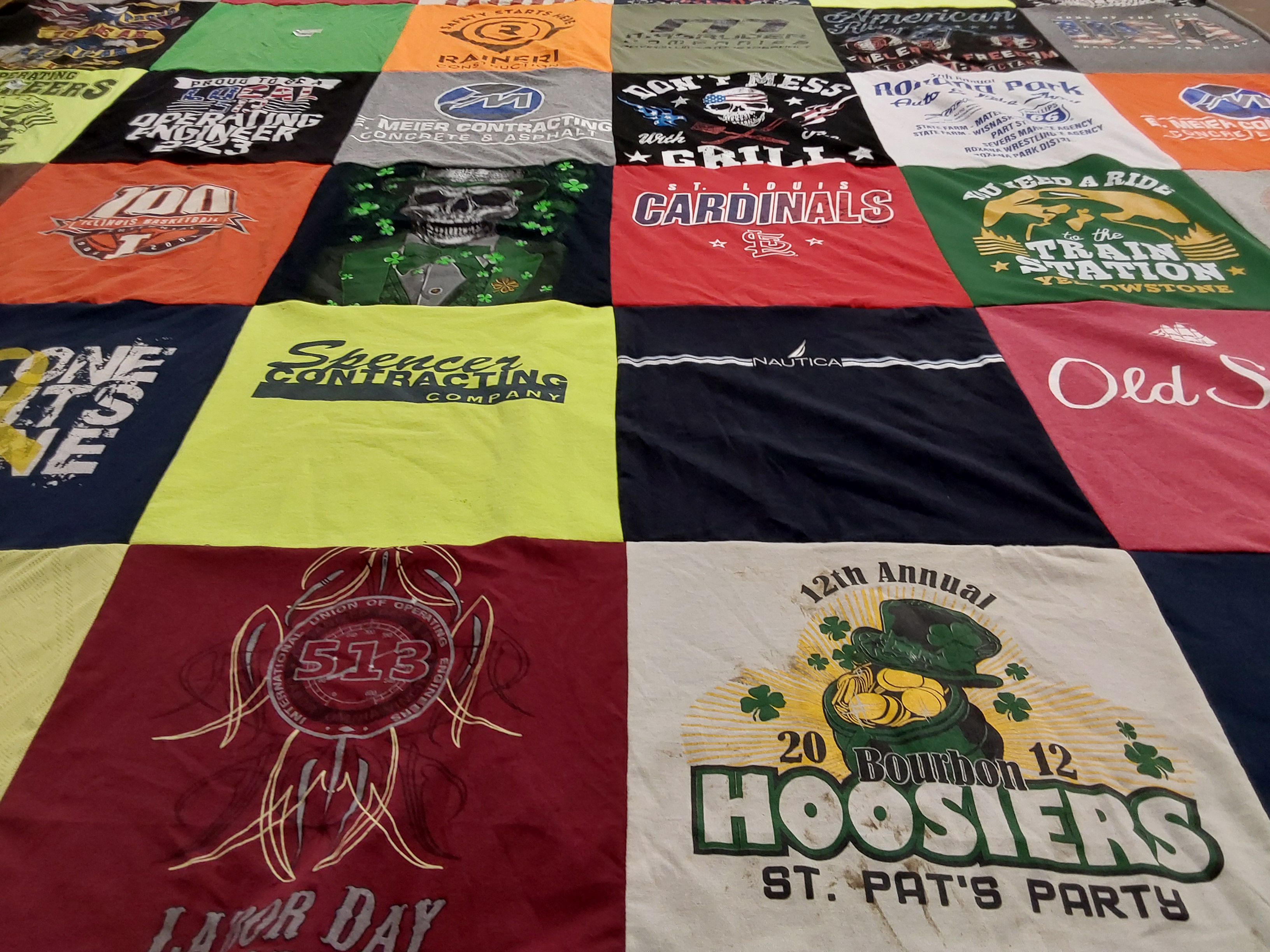 T-shirt quilt featuring st louis cardinals by Rachel from IL