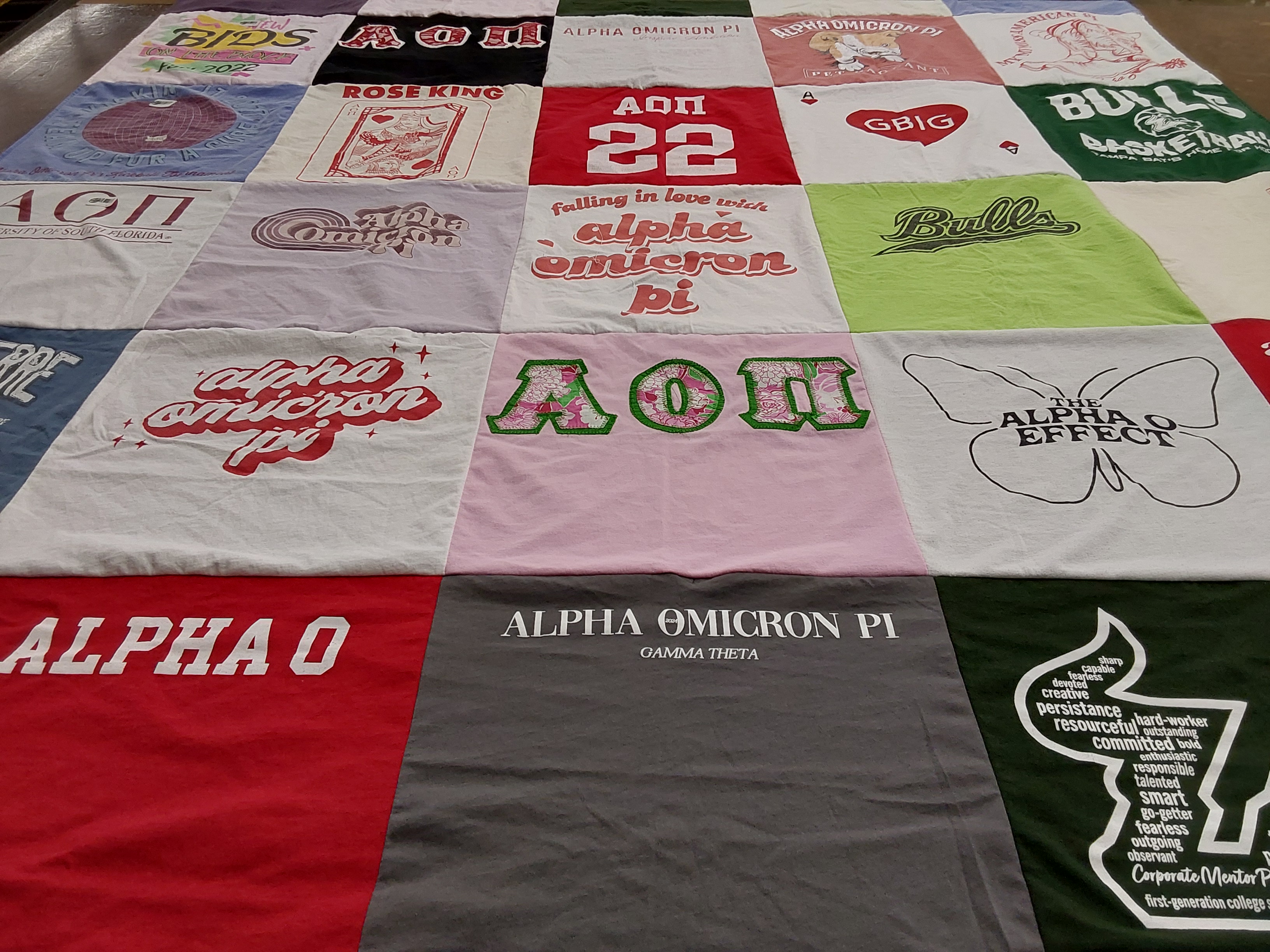 T-shirt quilt featuring bulls basketball by Staci from FL