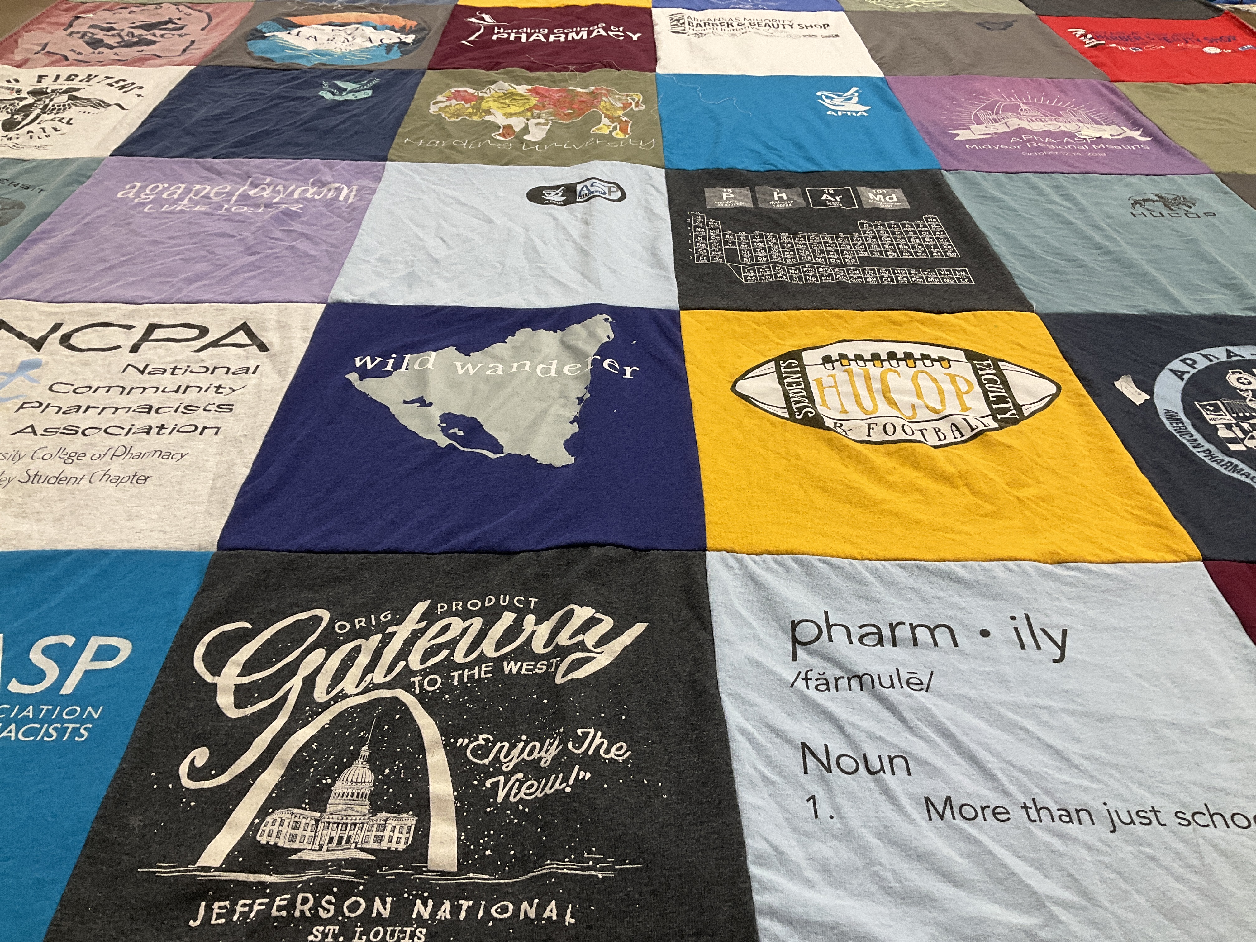 T-shirt quilt featuring football by Joy from AR