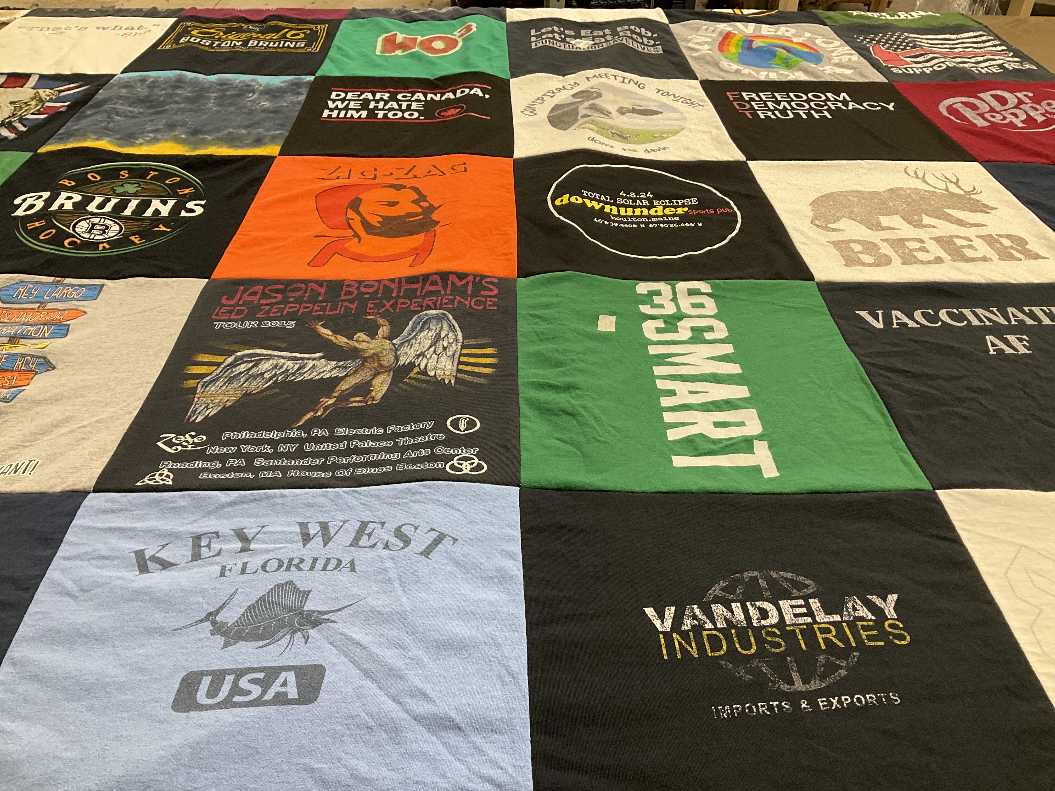 T-shirt quilt featuring boston bruins hockey by Kenneth from MA