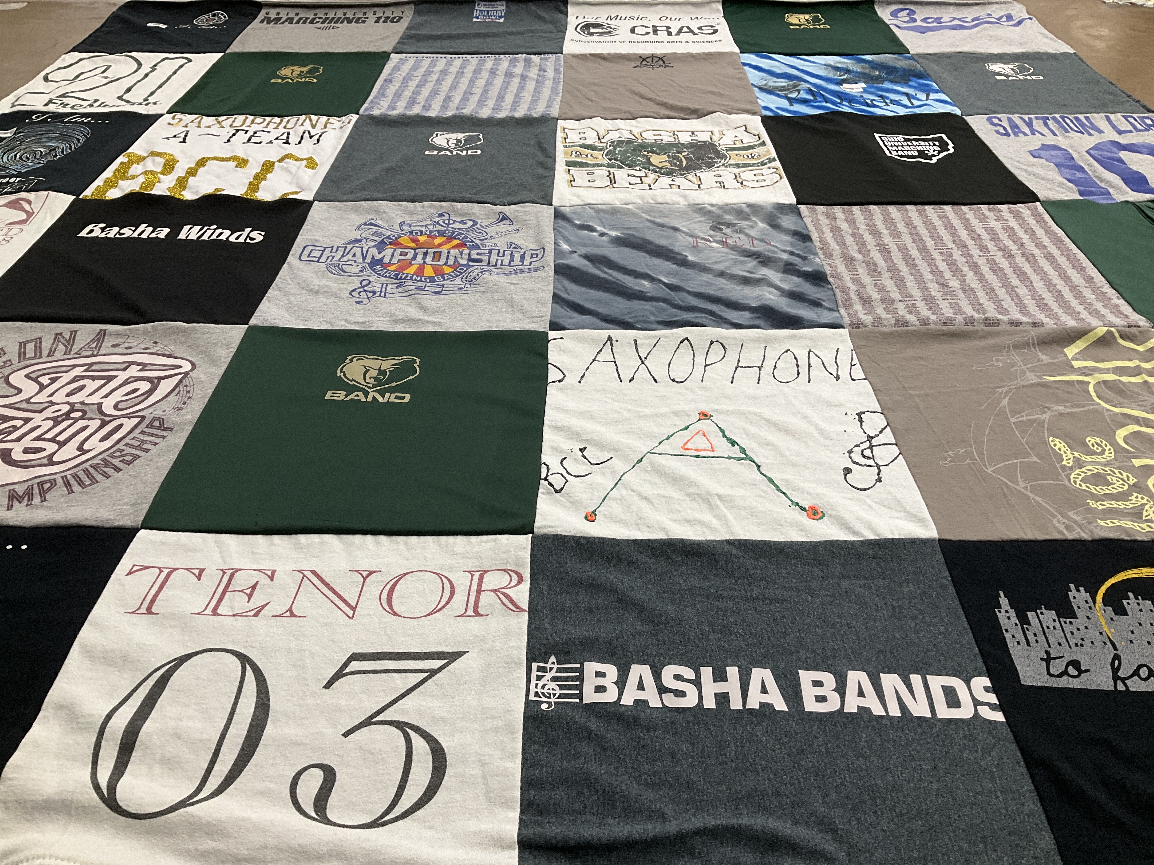 T-shirt quilt featuring basha marching band by Renae from AZ
